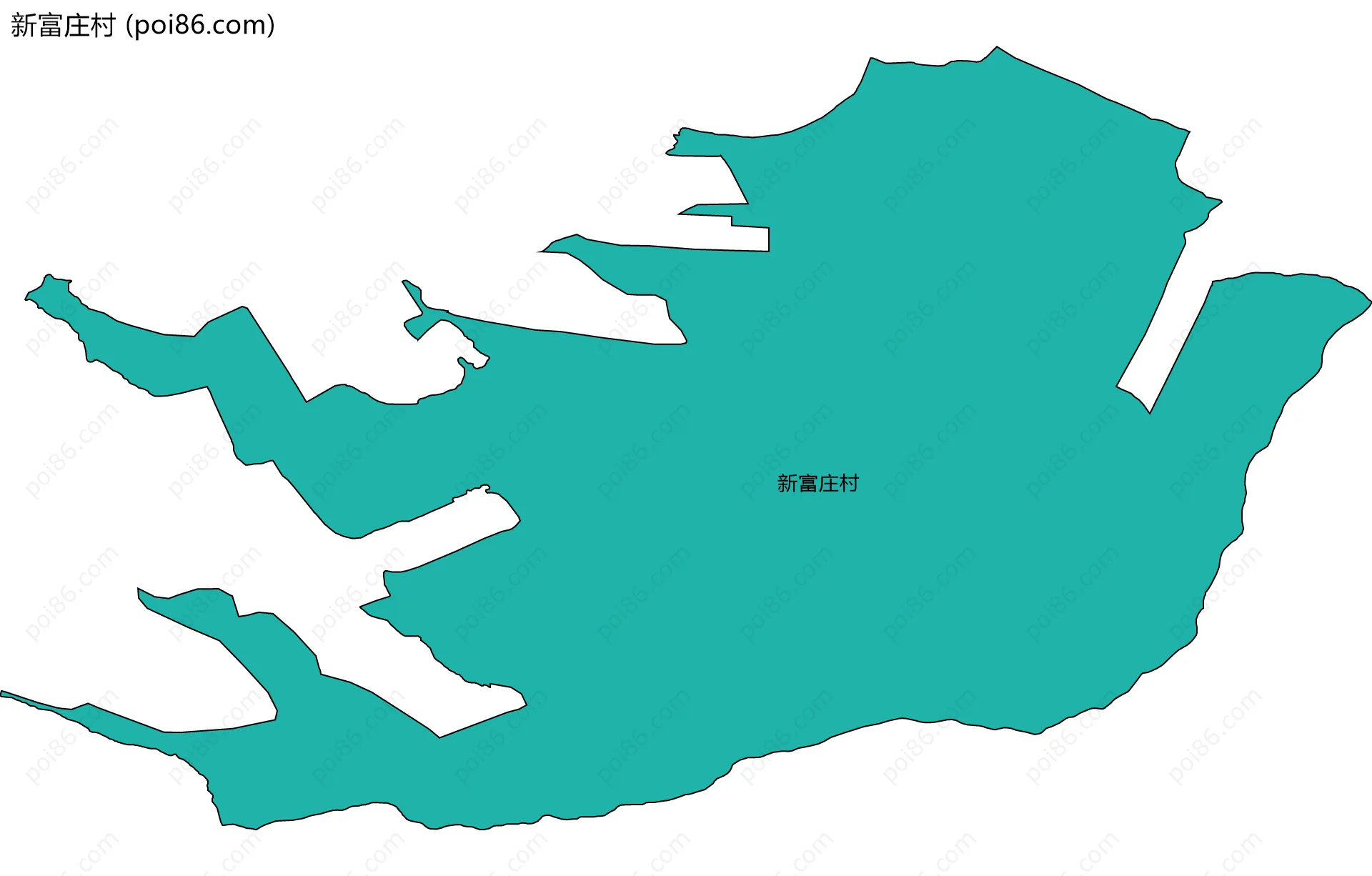新富庄村边界地图