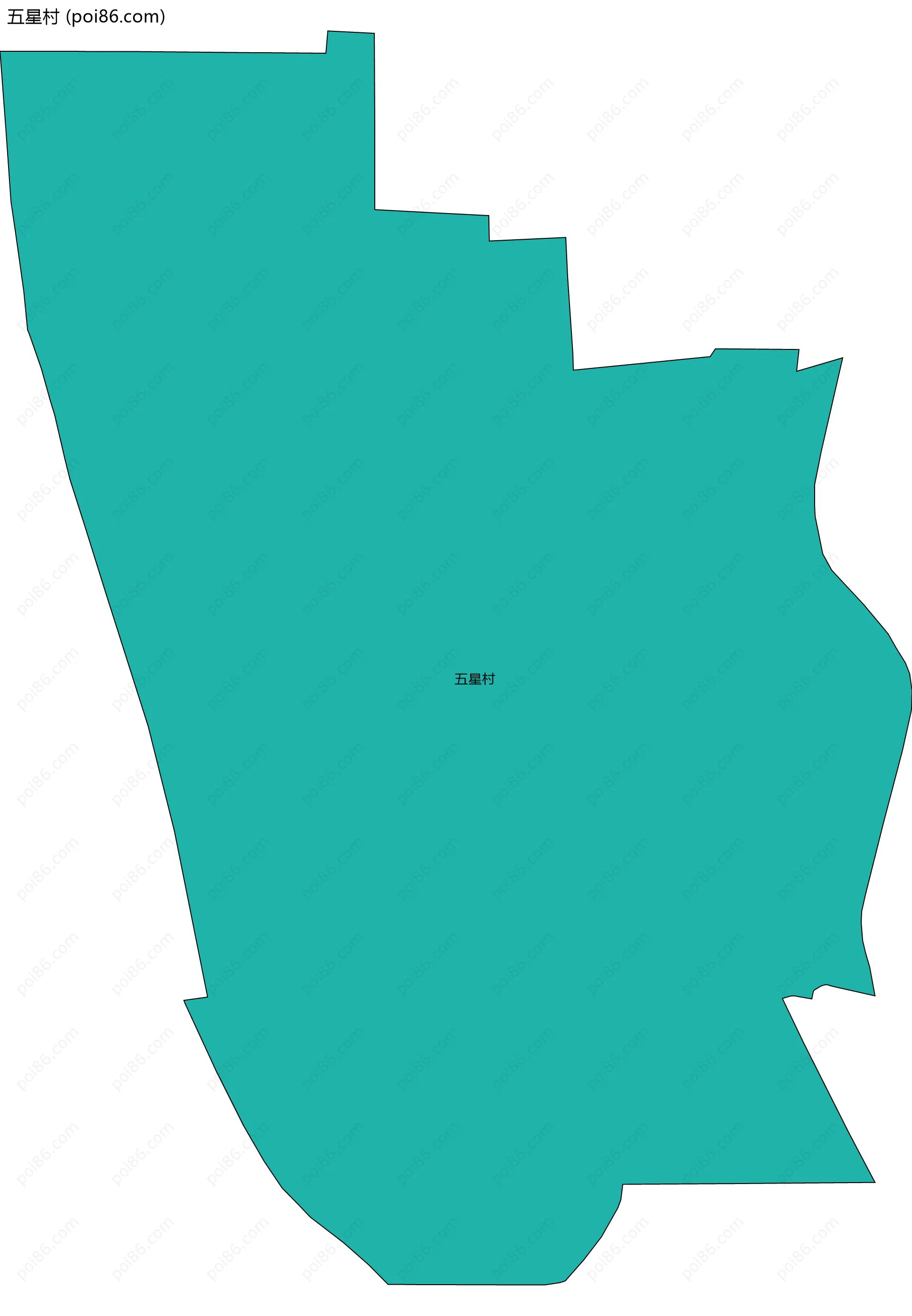 五星村边界地图