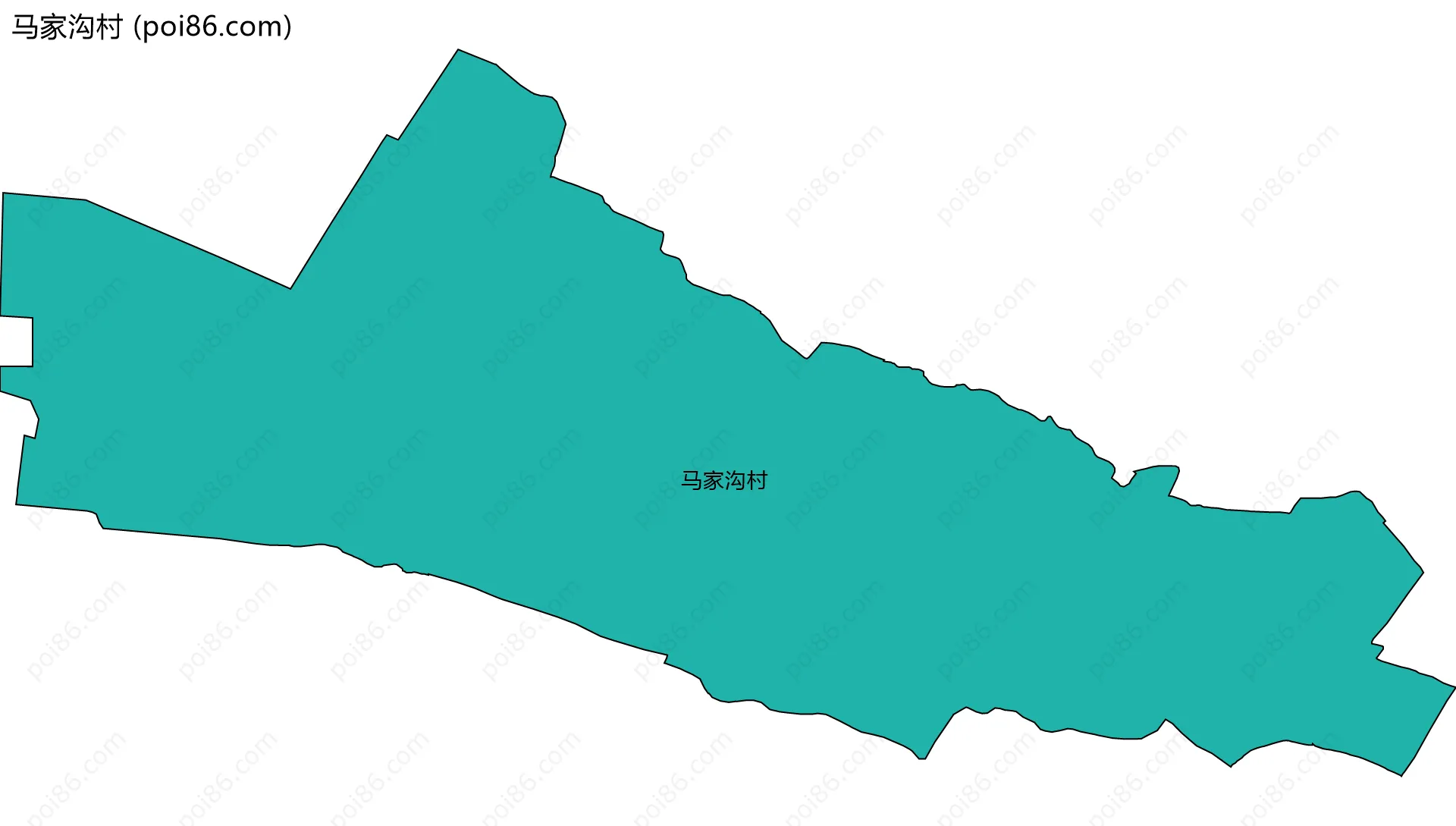 马家沟村边界地图