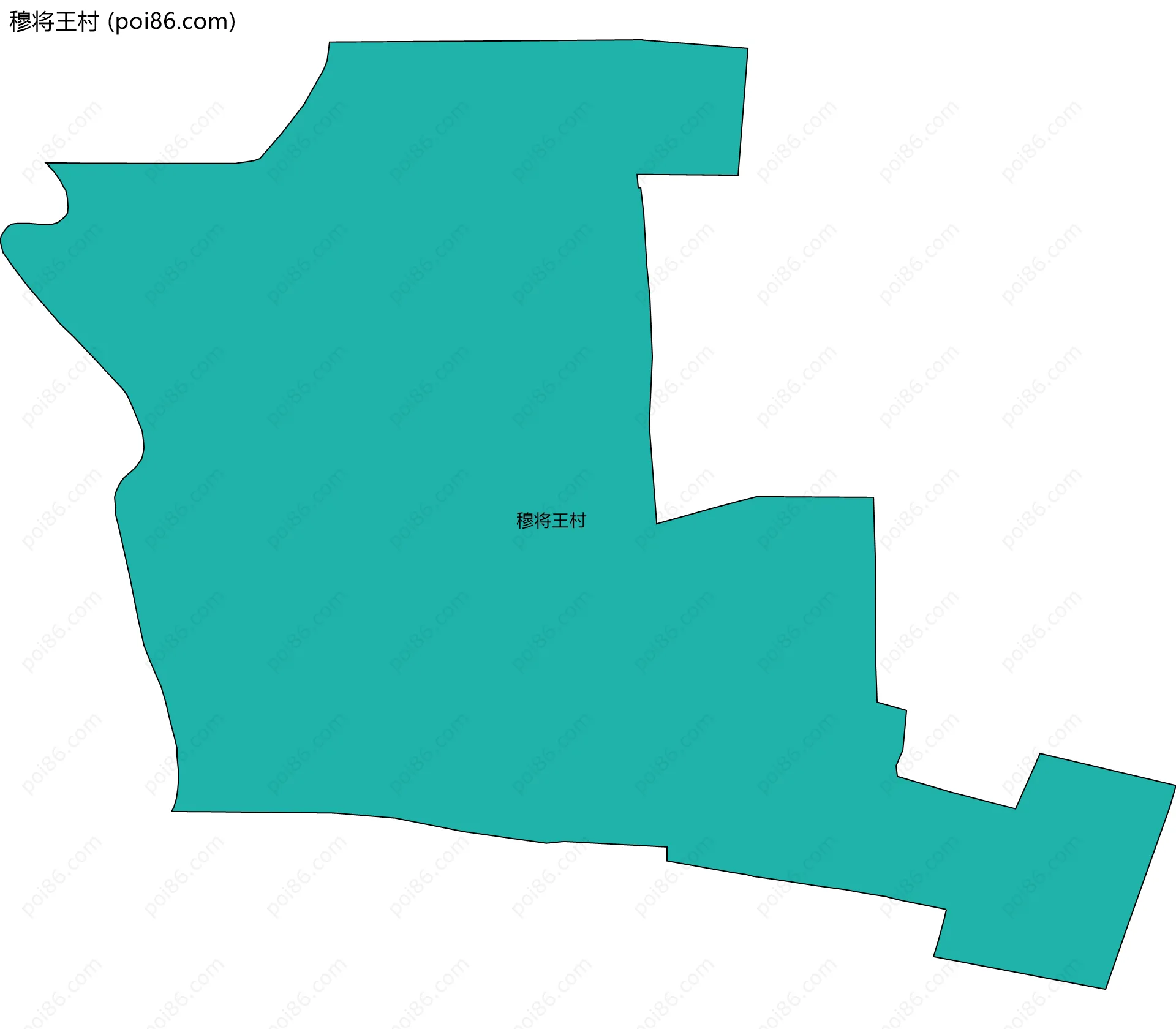 穆将王村边界地图
