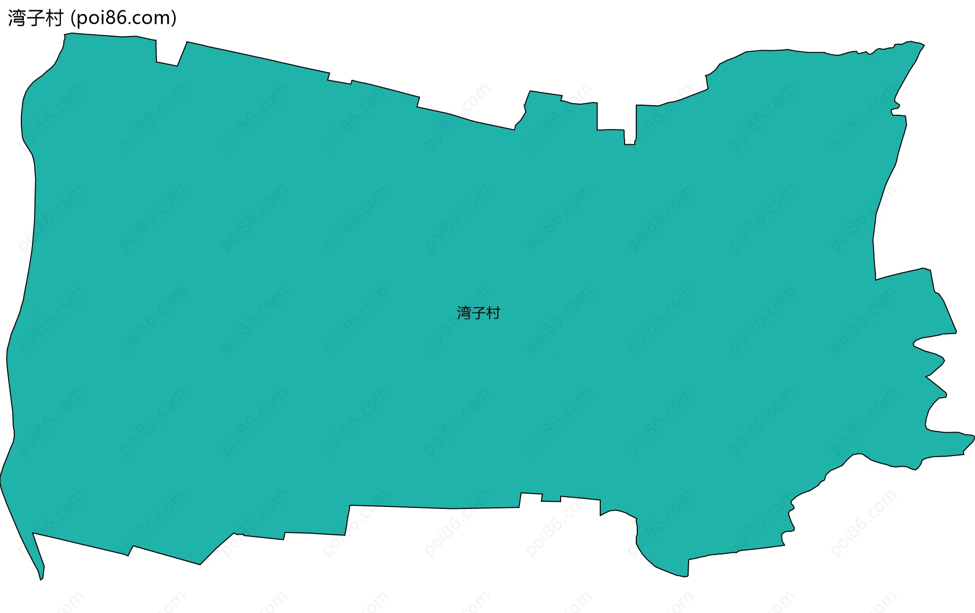 湾子村边界地图