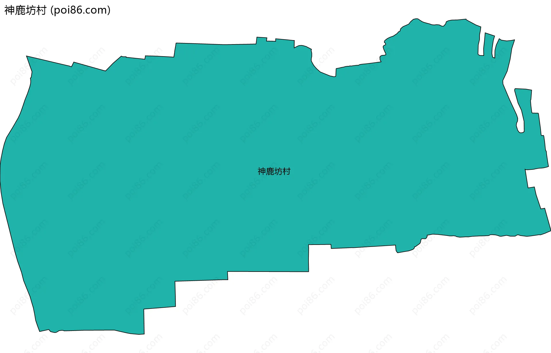 神鹿坊村边界地图