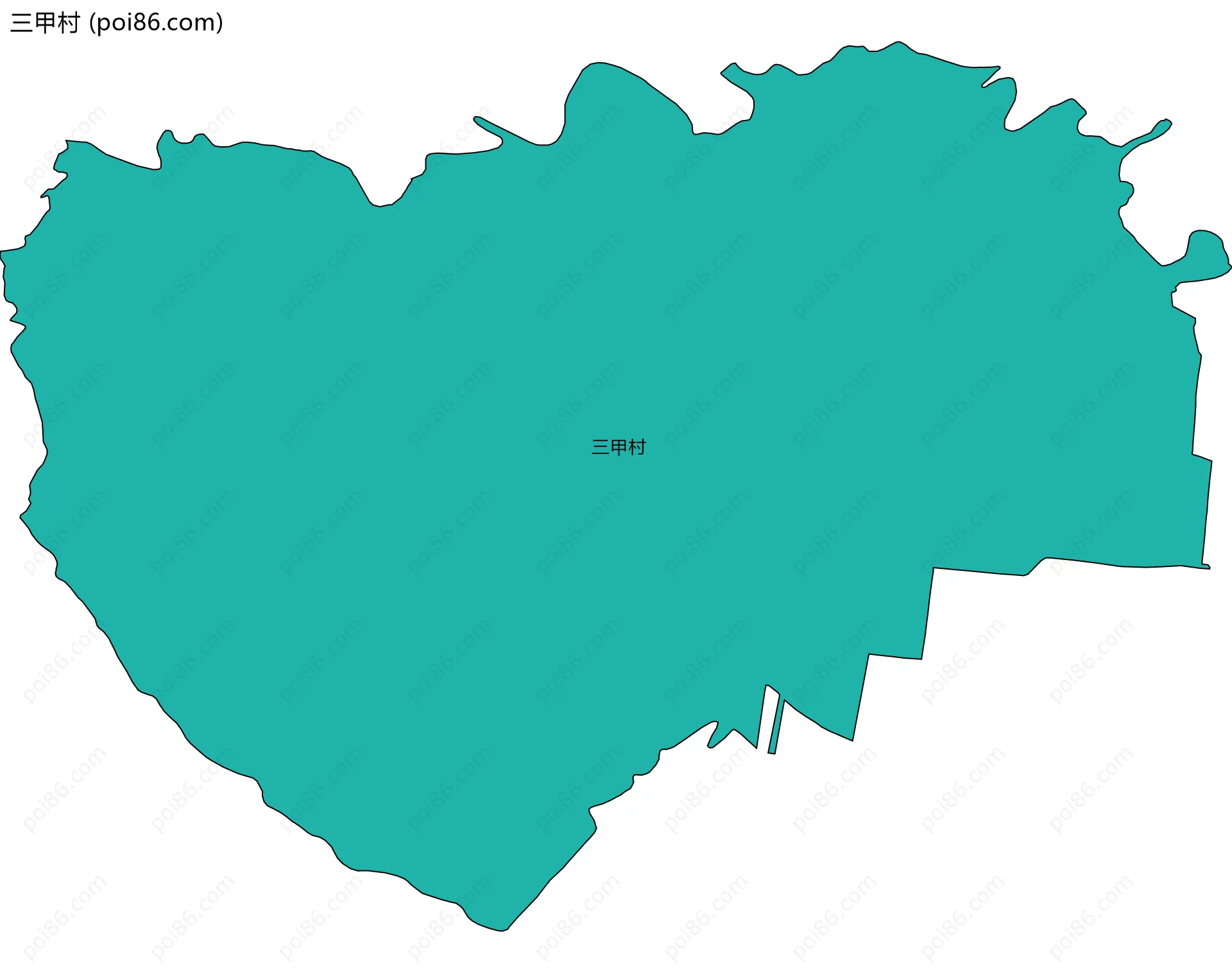 三甲村边界地图