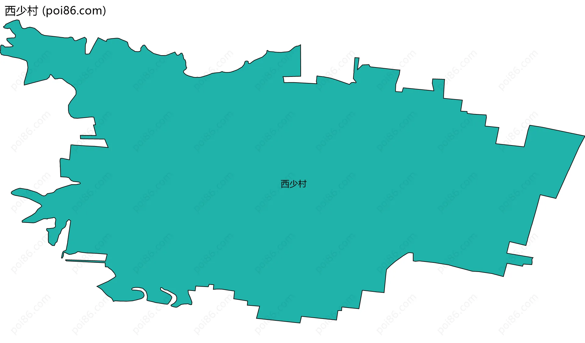 西少村边界地图