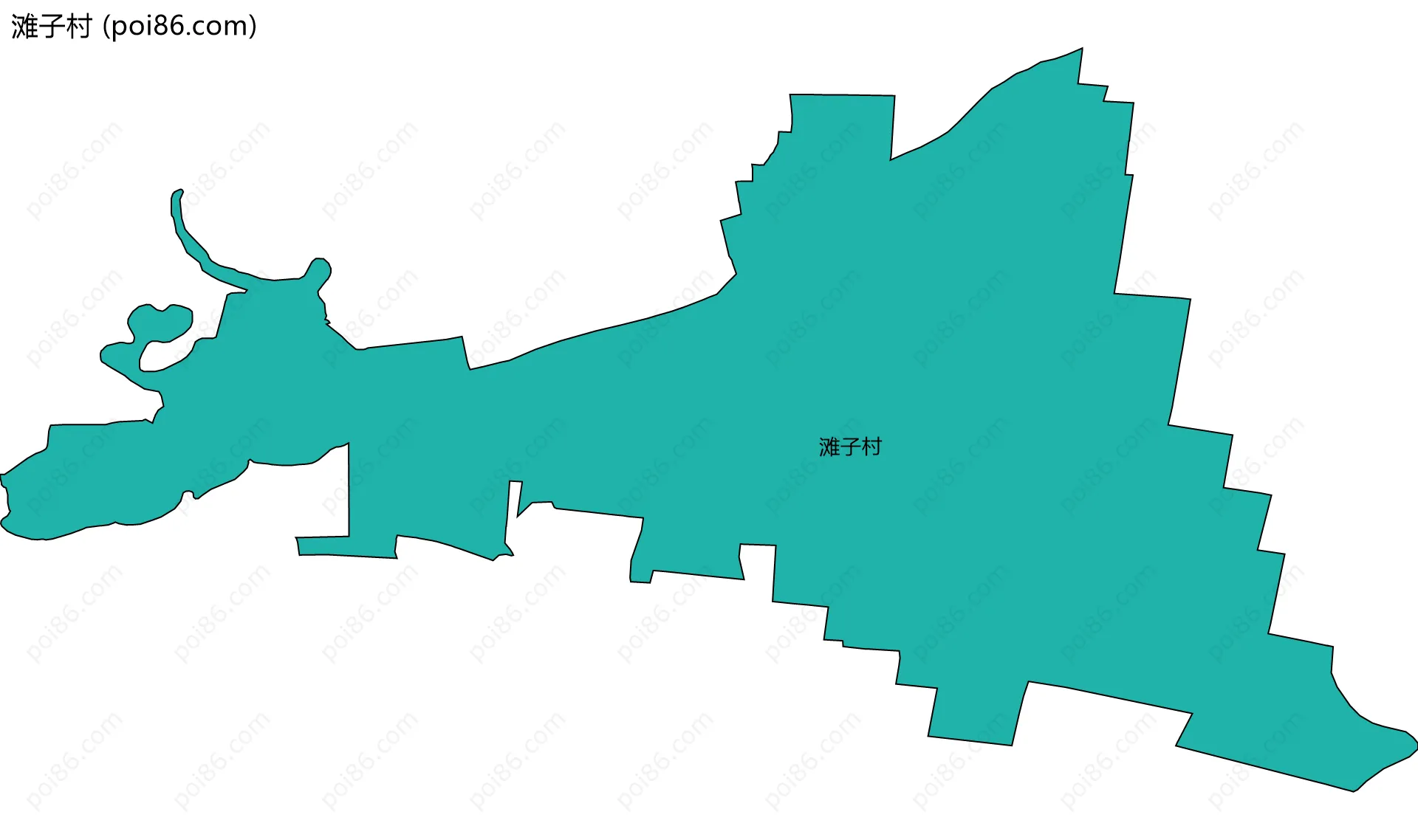 滩子村边界地图