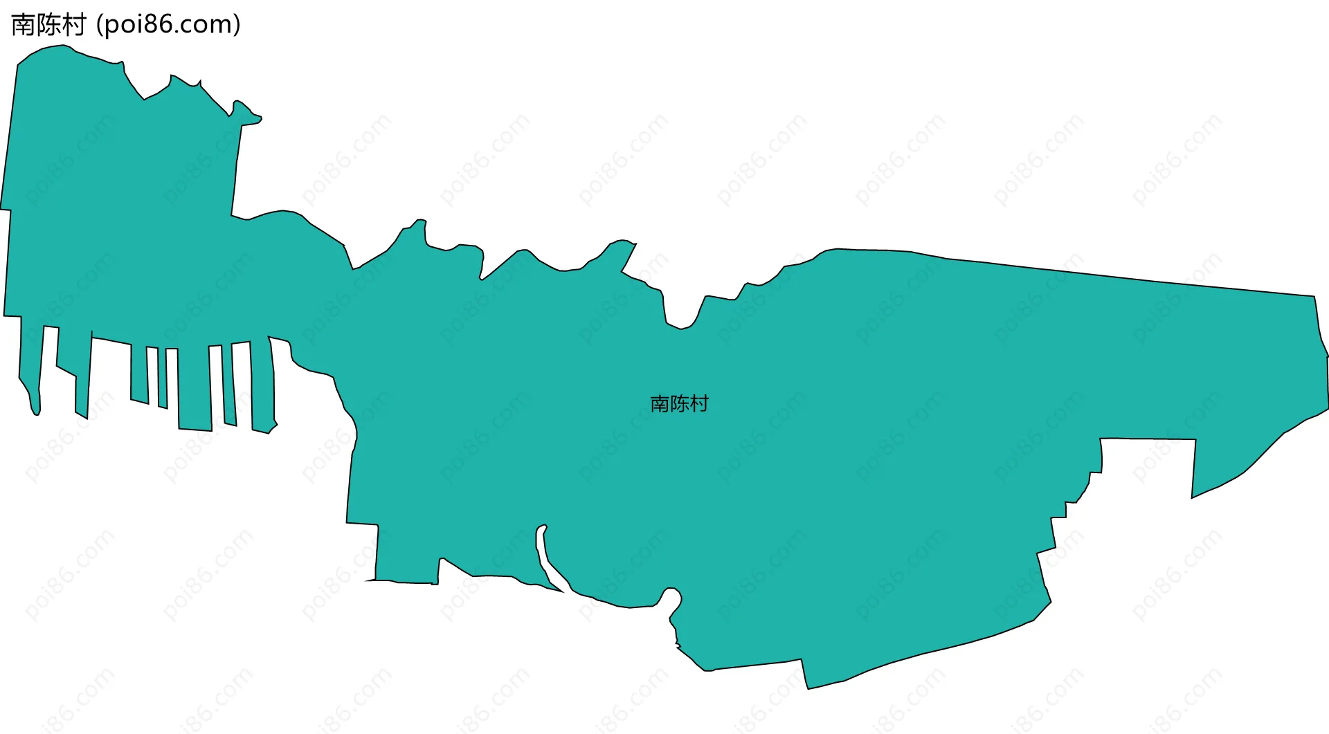 南陈村边界地图