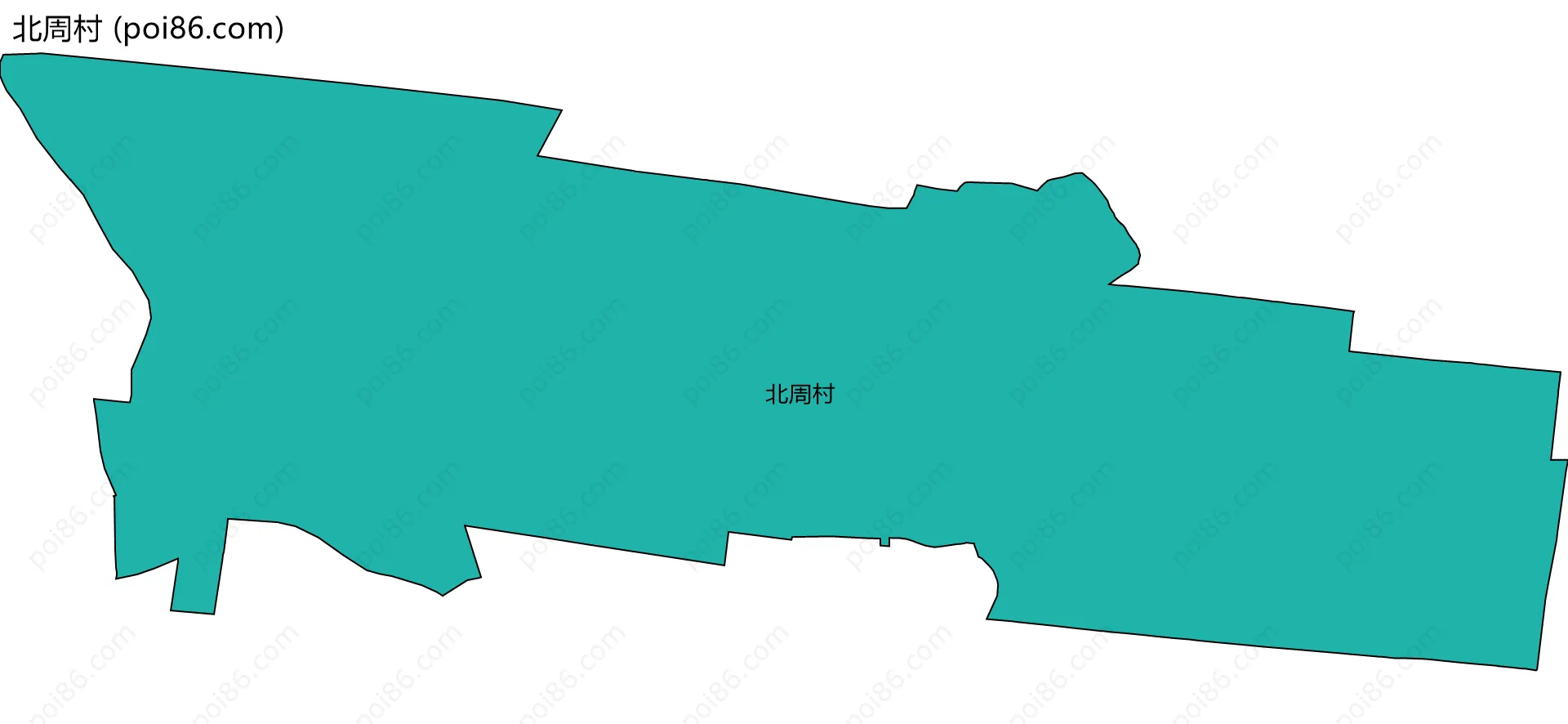 北周村边界地图
