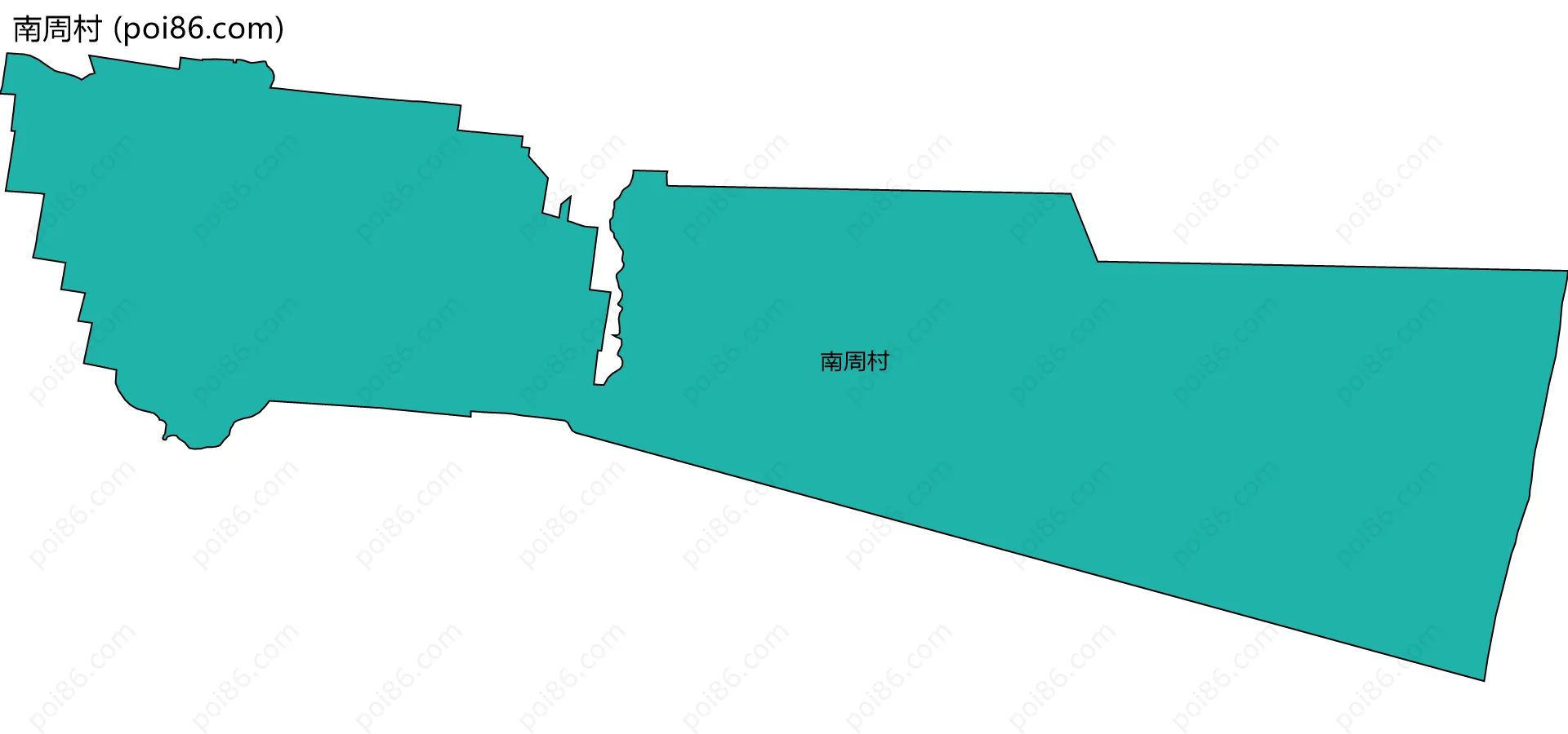 南周村边界地图