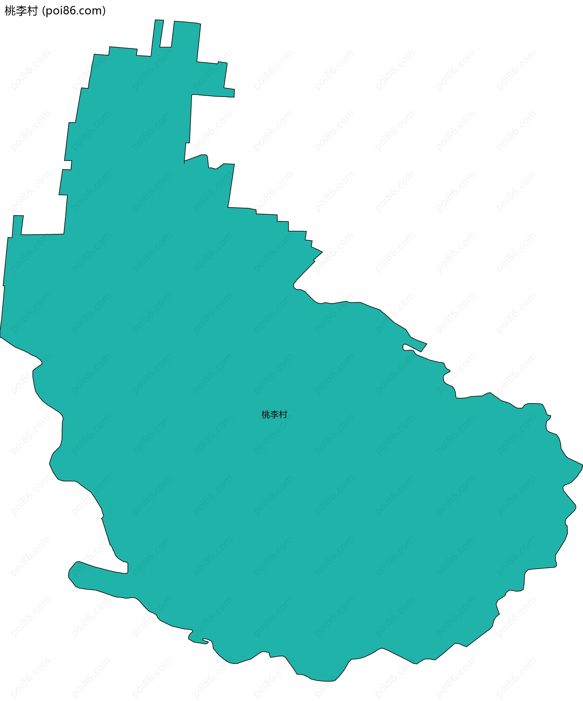 桃李村边界地图