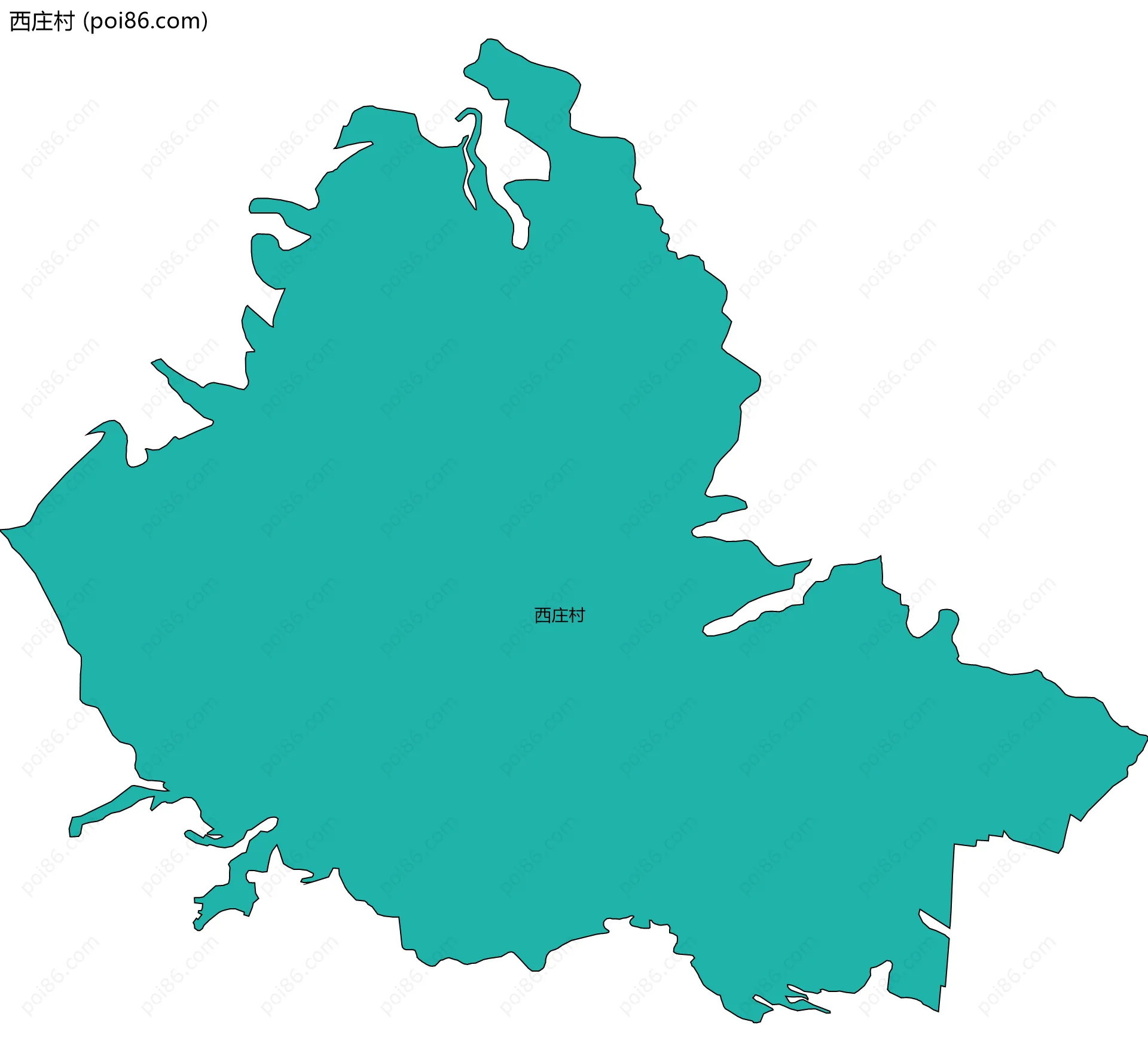 西庄村边界地图