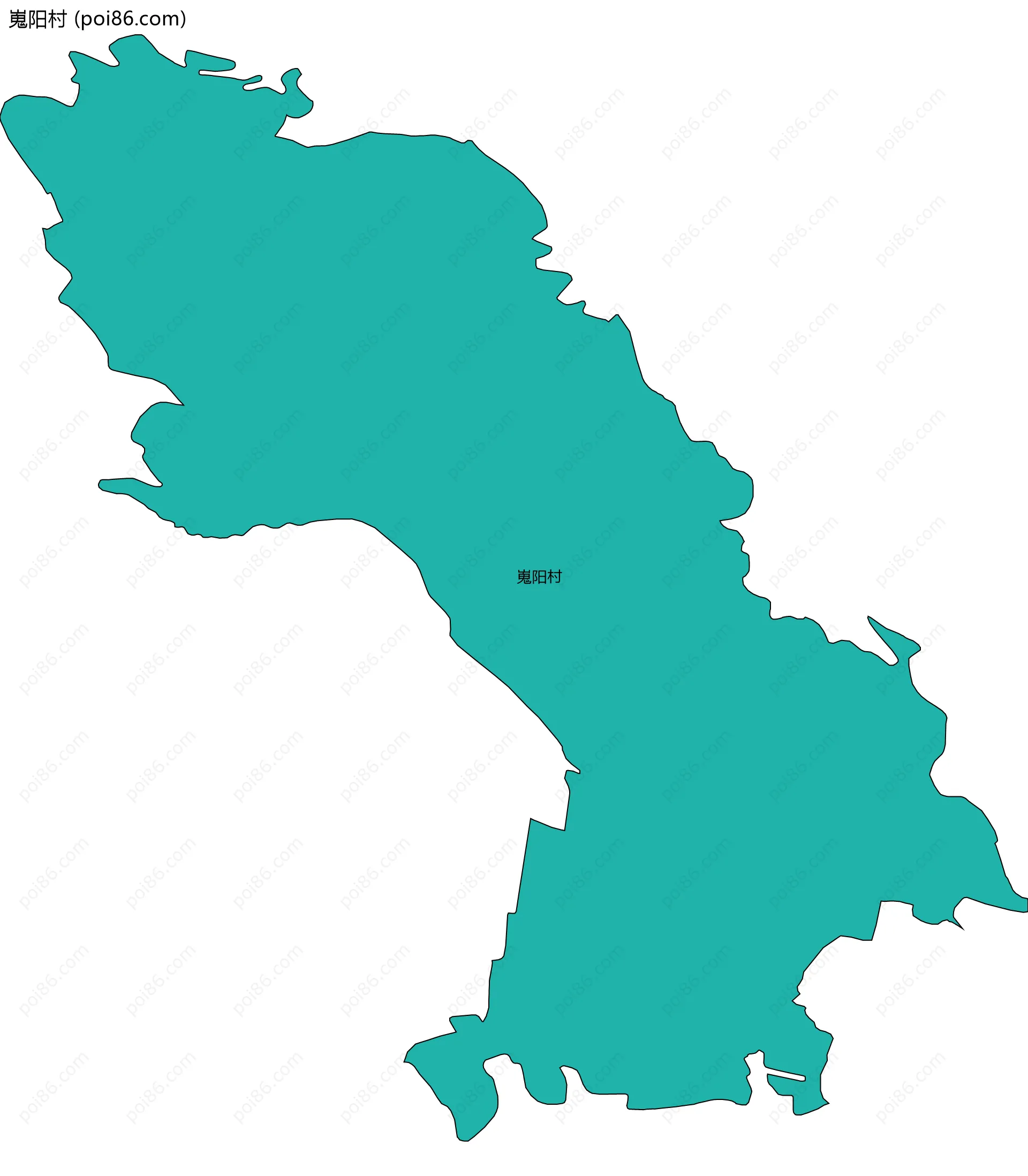 嵬阳村边界地图