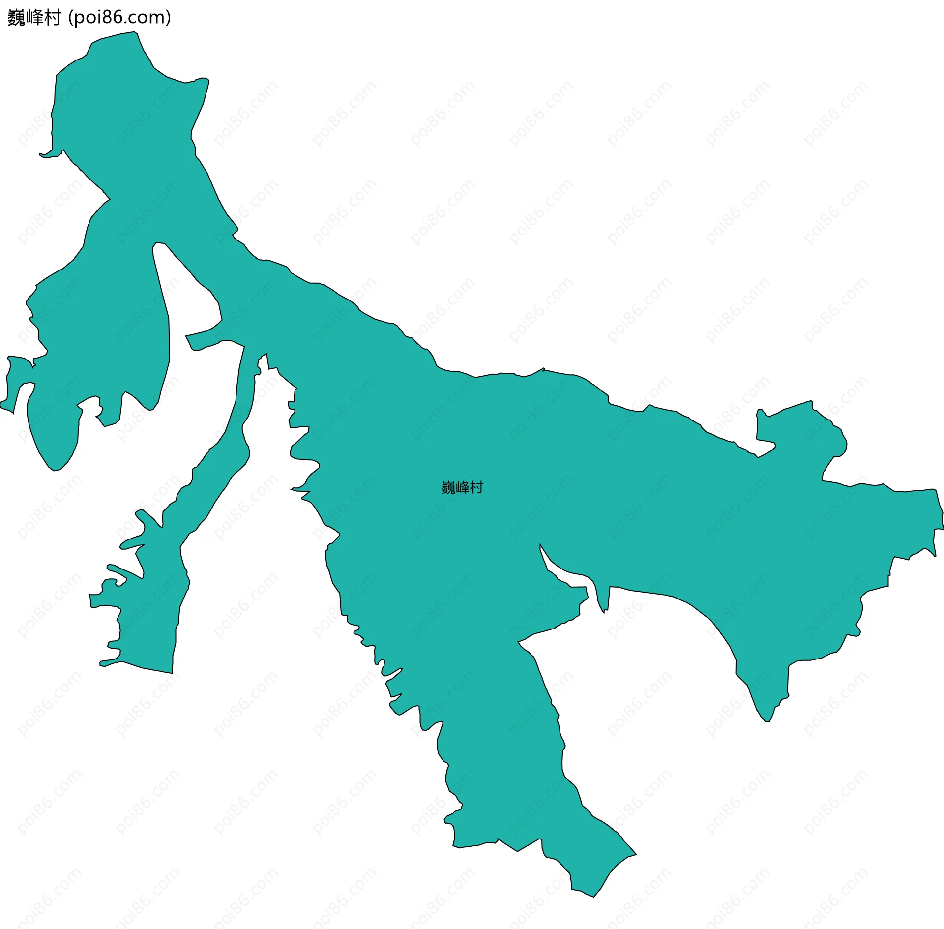 巍峰村边界地图