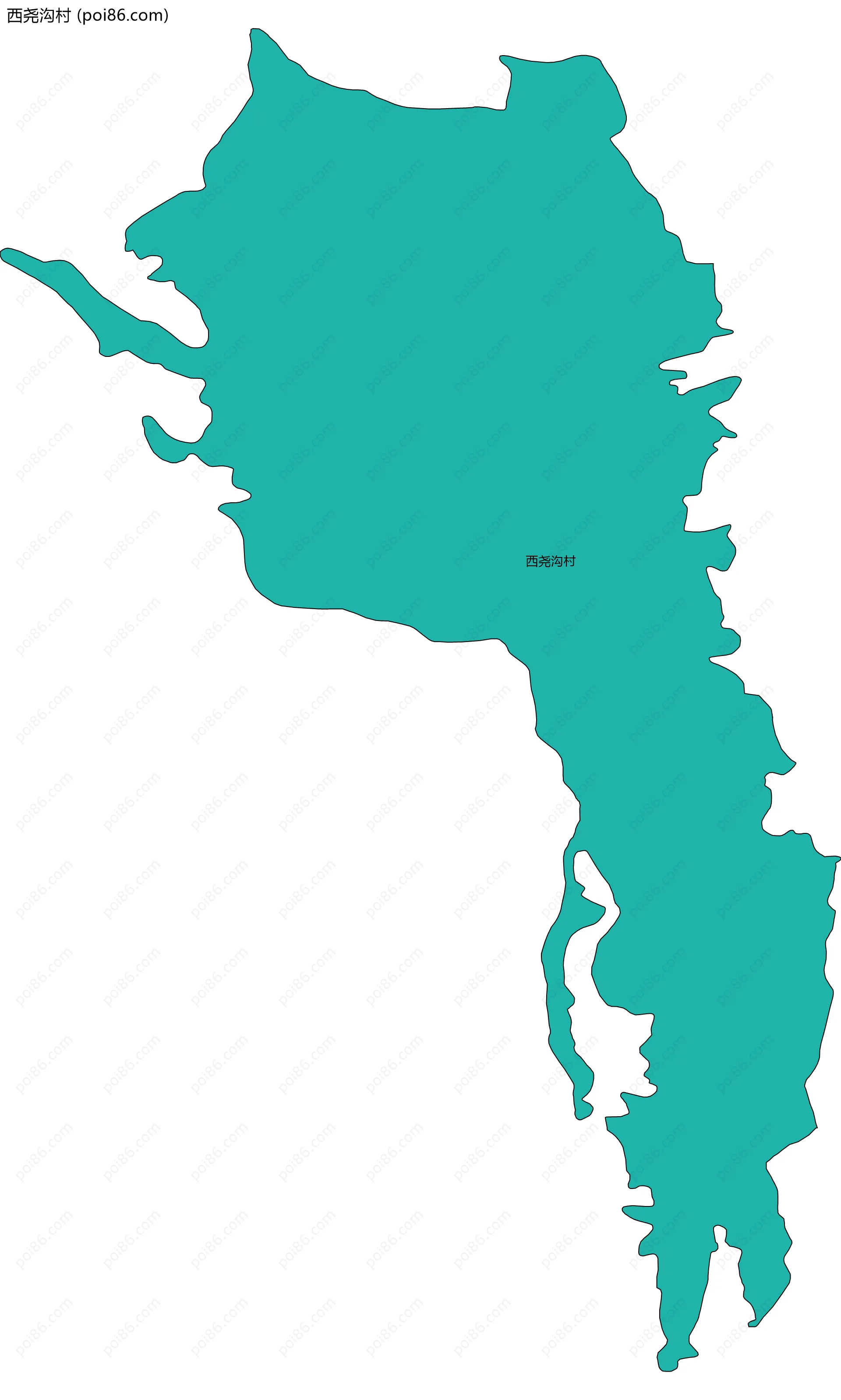 西尧沟村边界地图