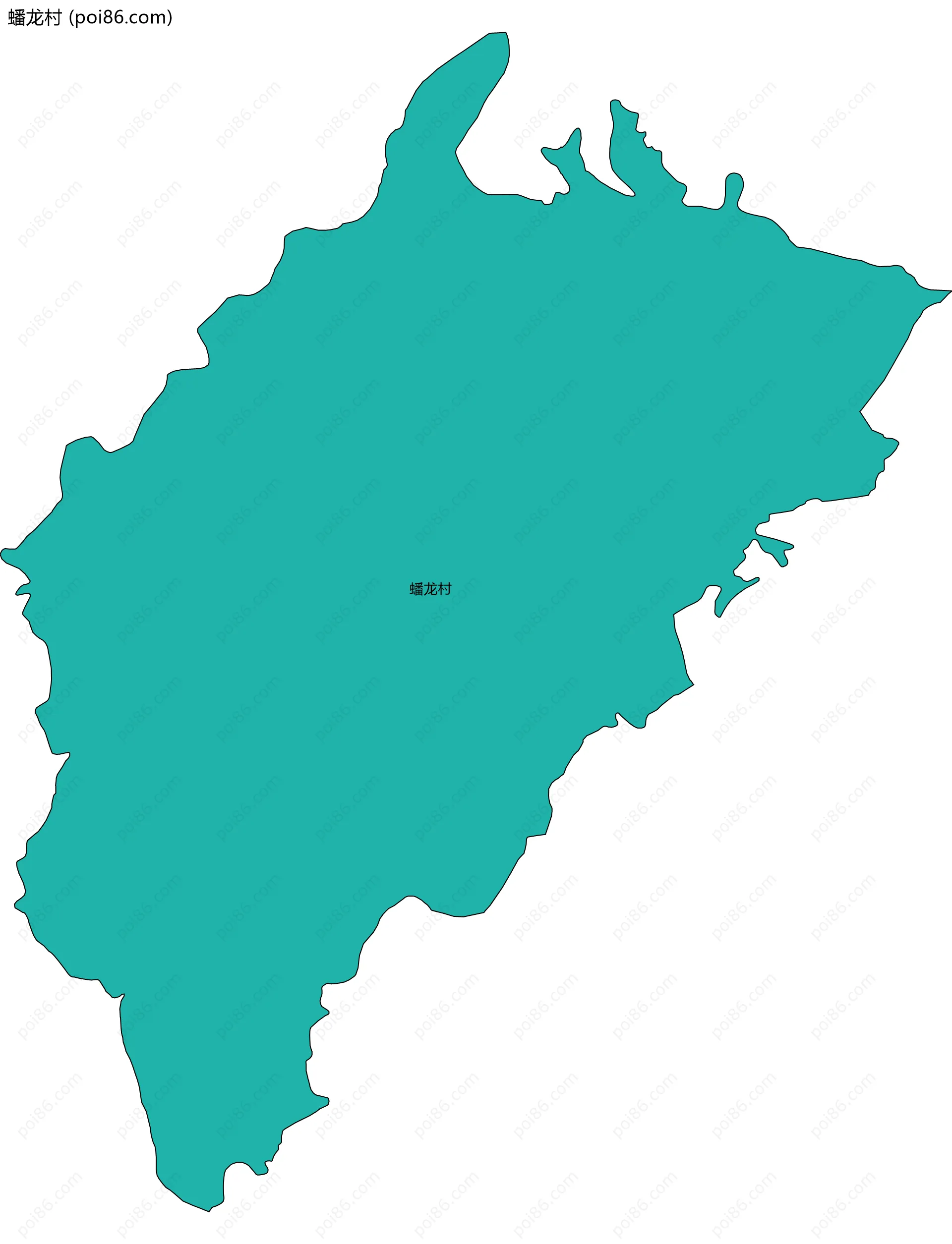 蟠龙村边界地图