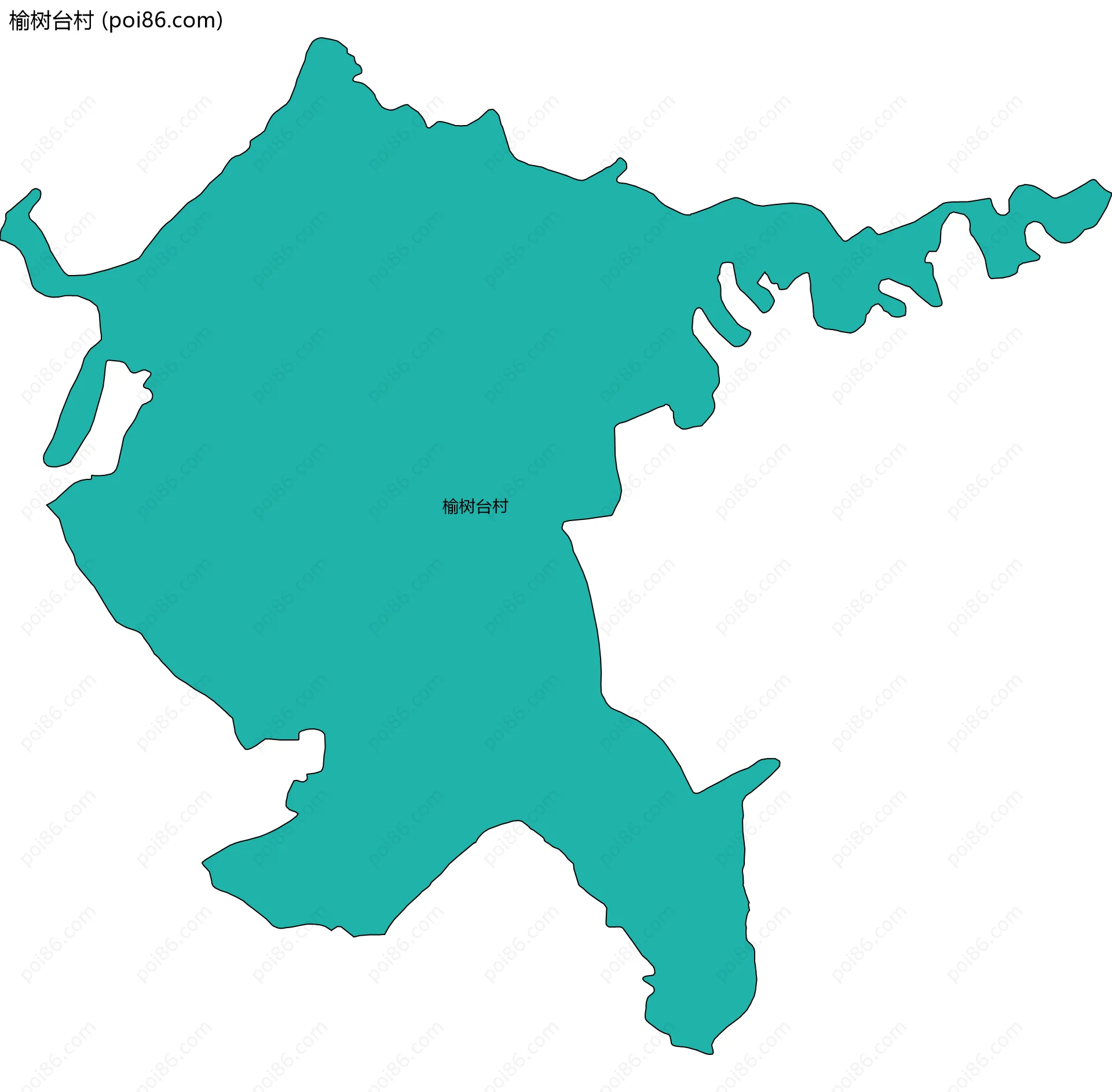 榆树台村边界地图