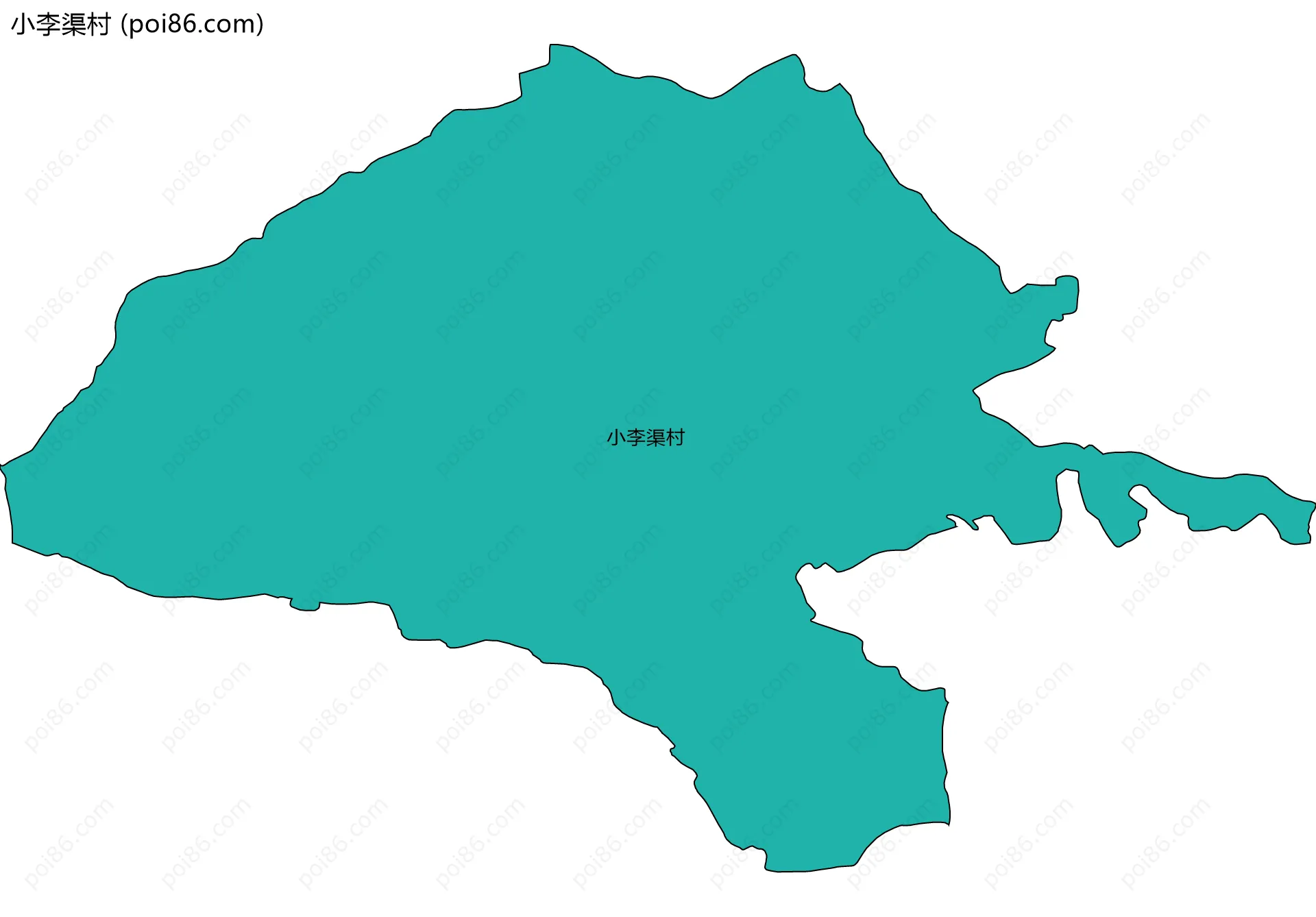 小李渠村边界地图