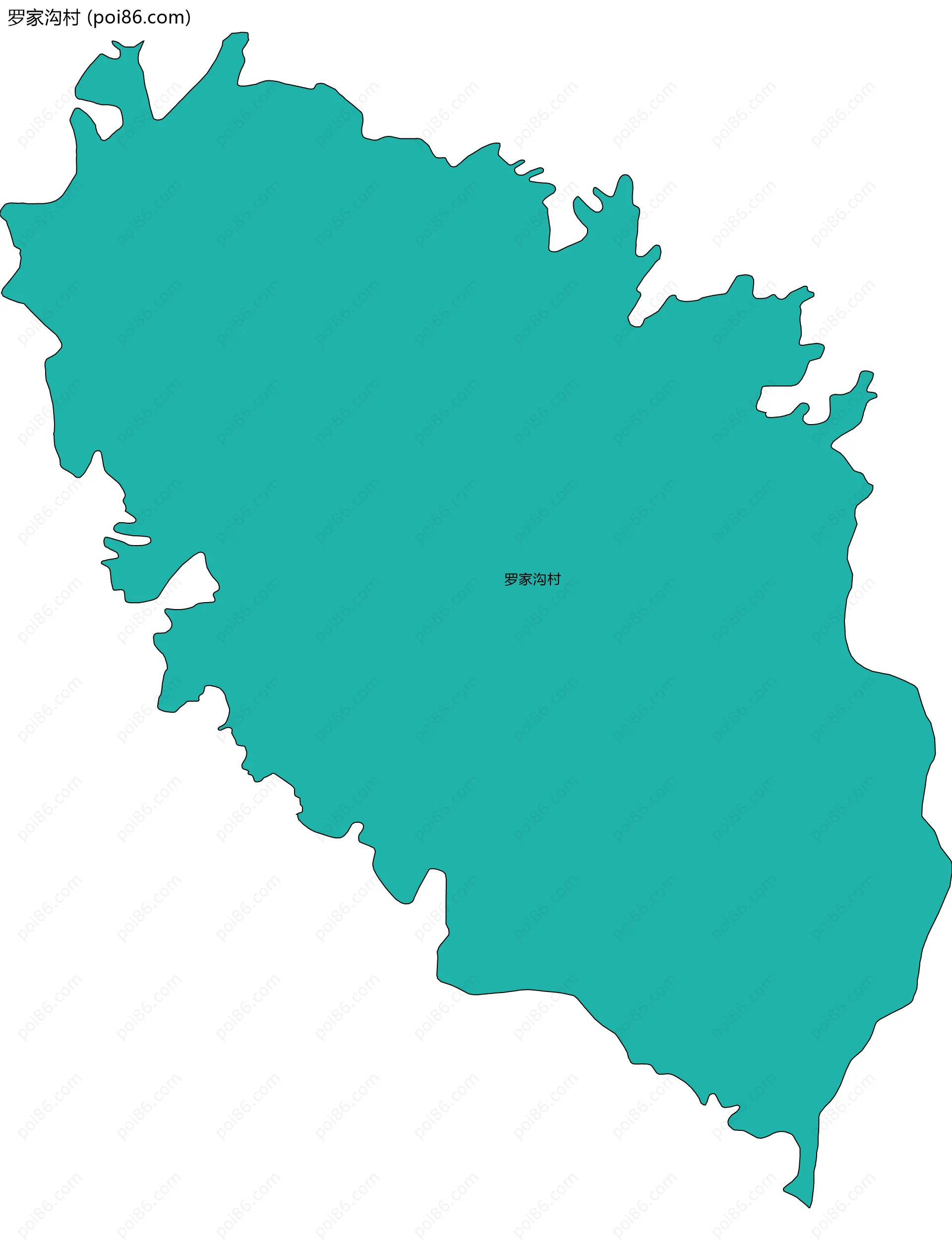 罗家沟村边界地图