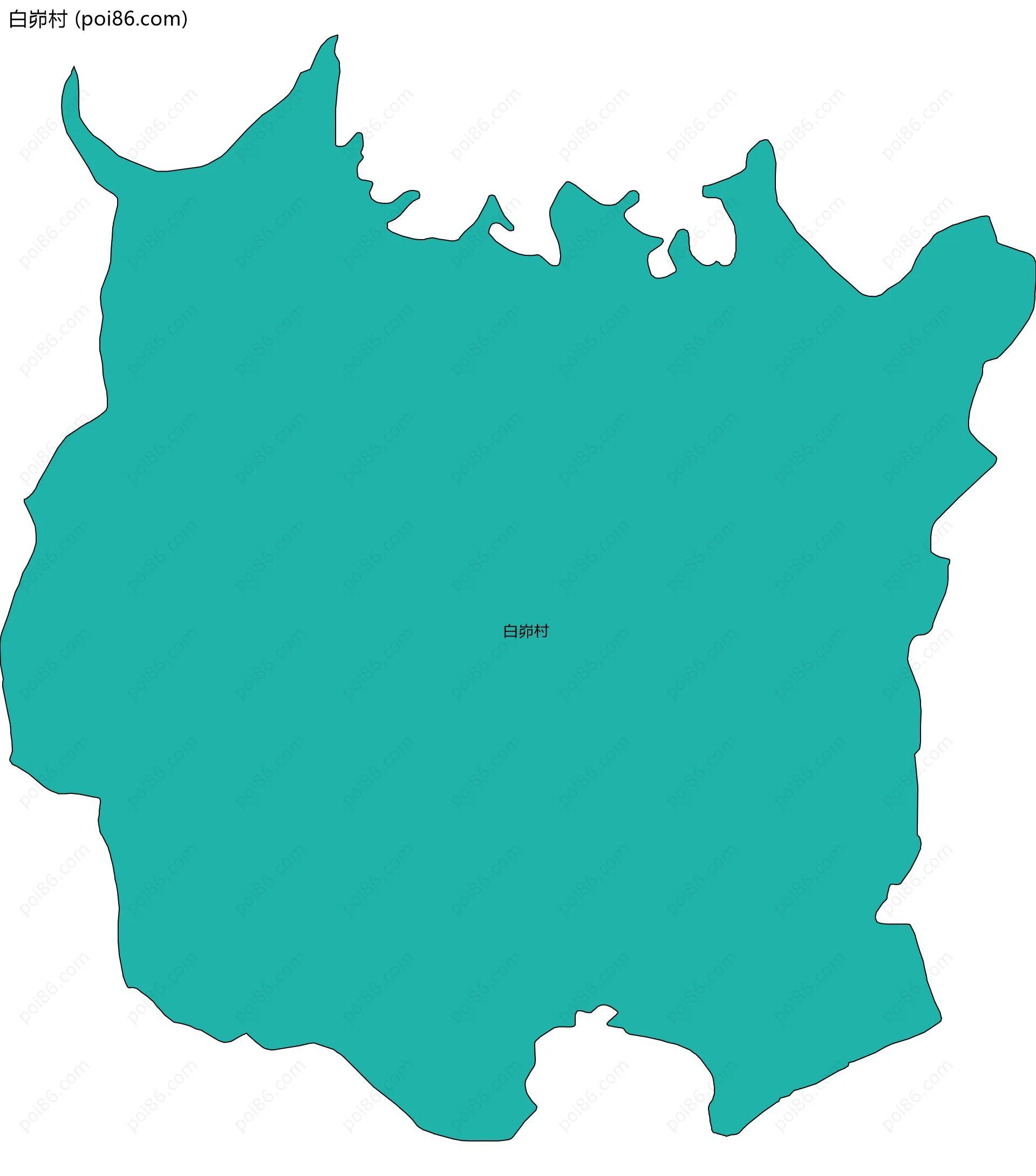 白峁村边界地图