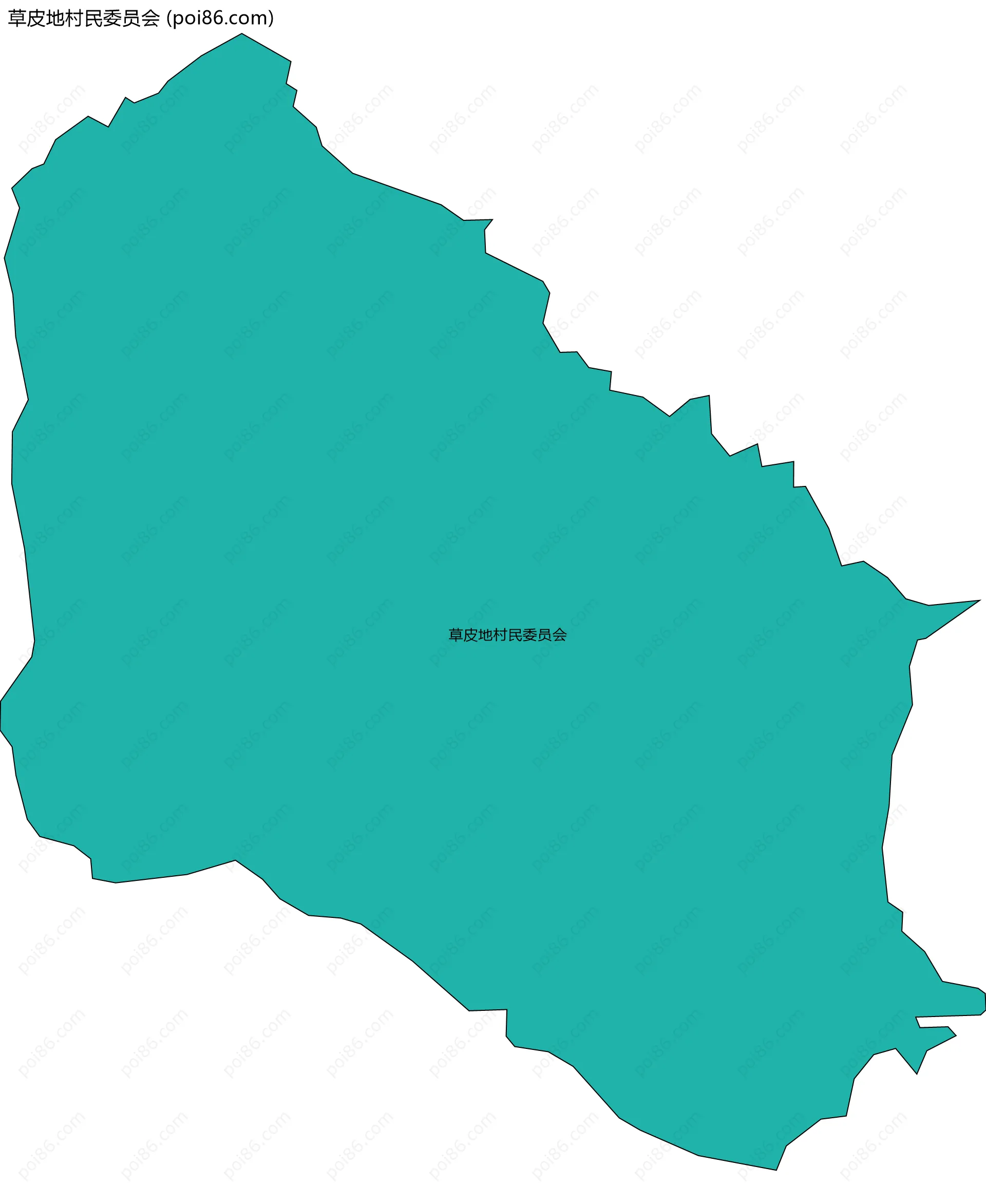 草皮地村民委员会边界地图