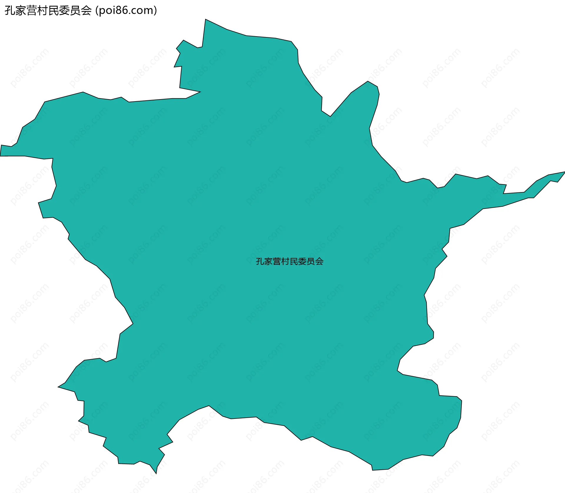 孔家营村民委员会边界地图