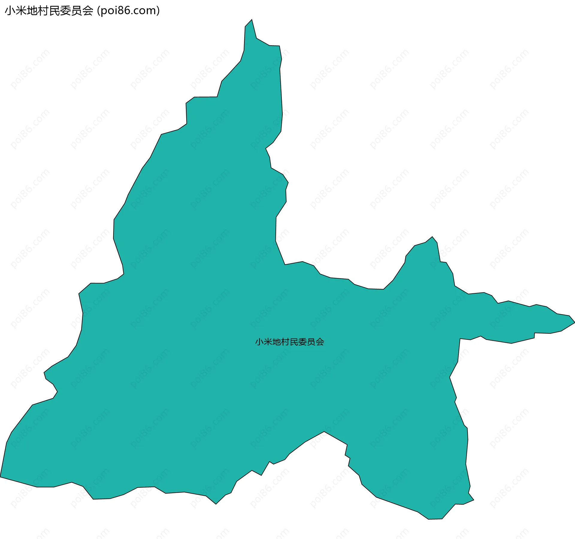 小米地村民委员会边界地图