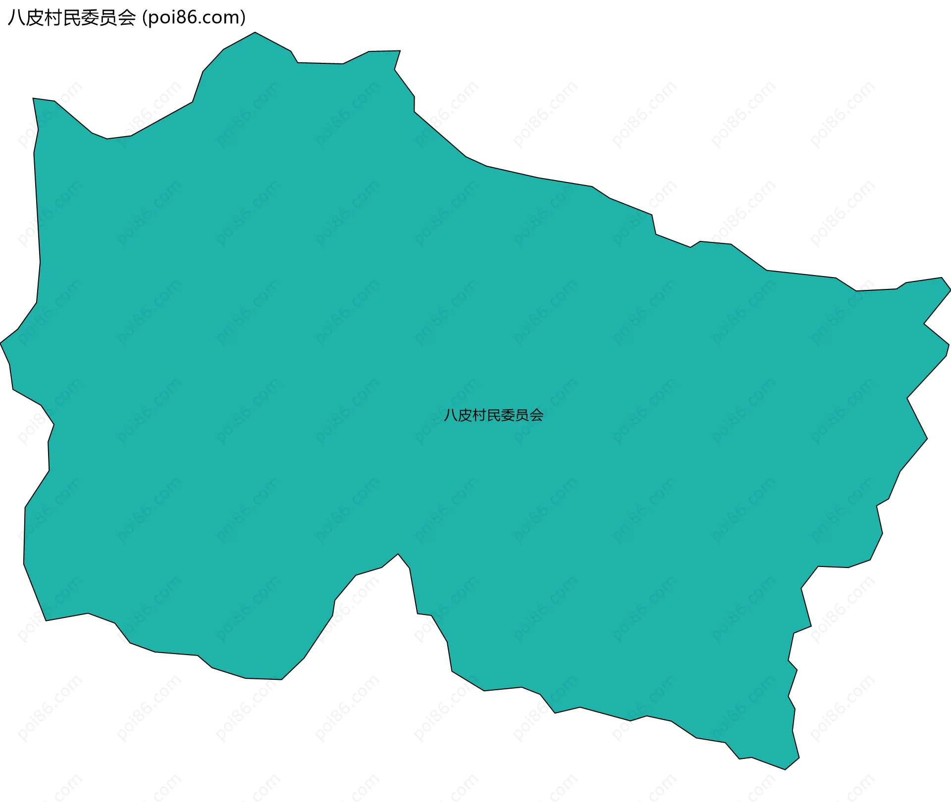 八皮村民委员会边界地图