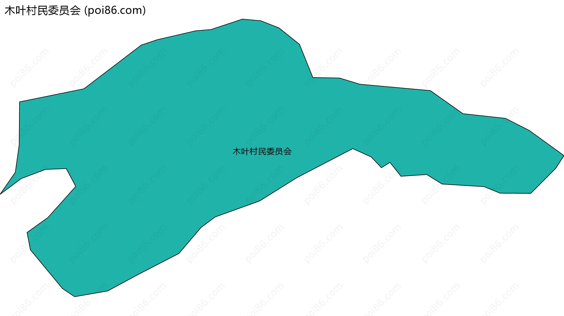 木叶村民委员会边界地图