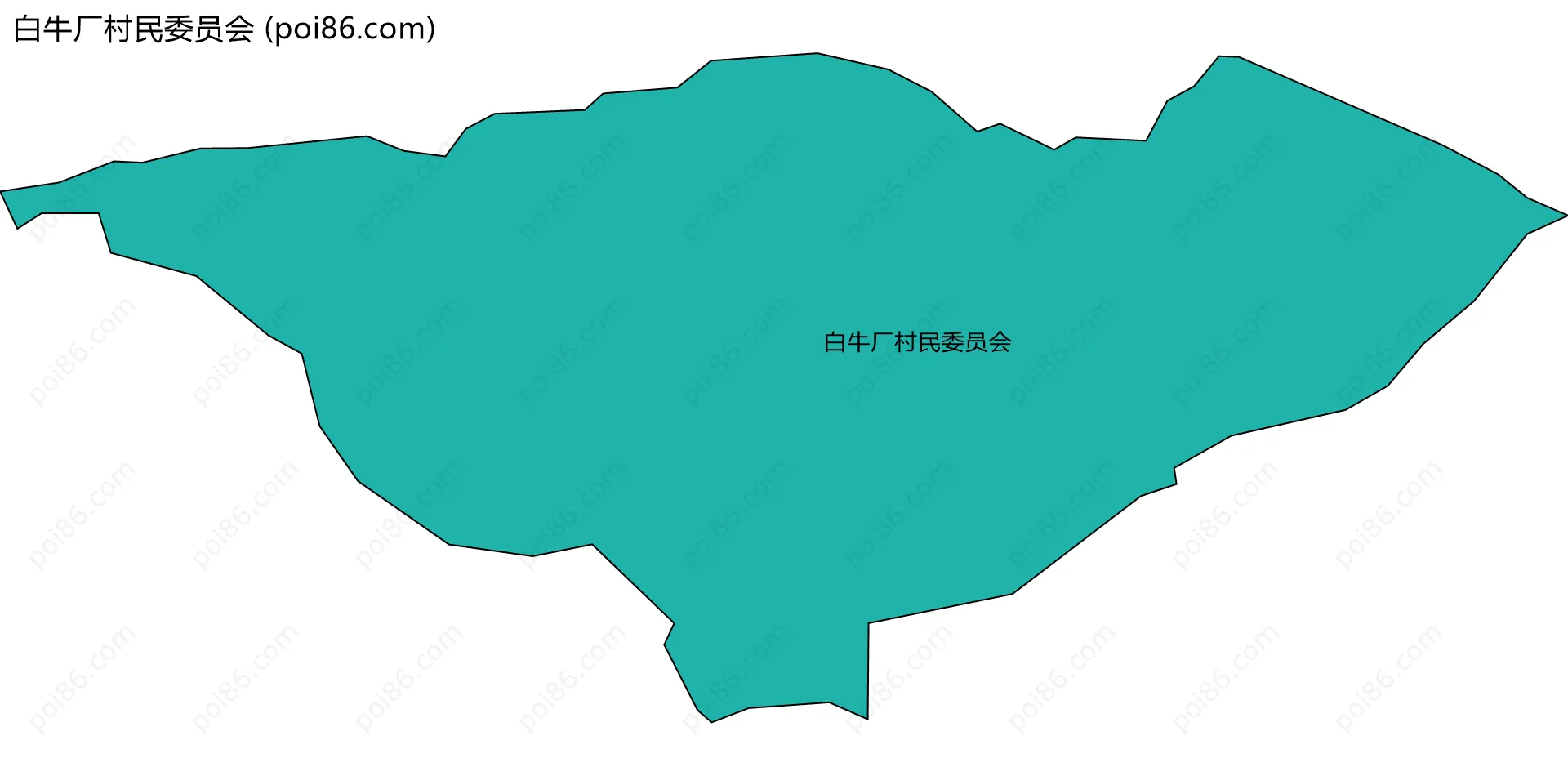 白牛厂村民委员会边界地图