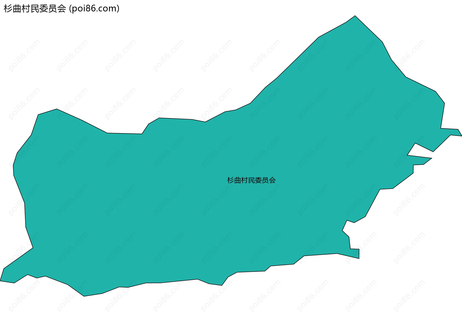 杉曲村民委员会边界地图