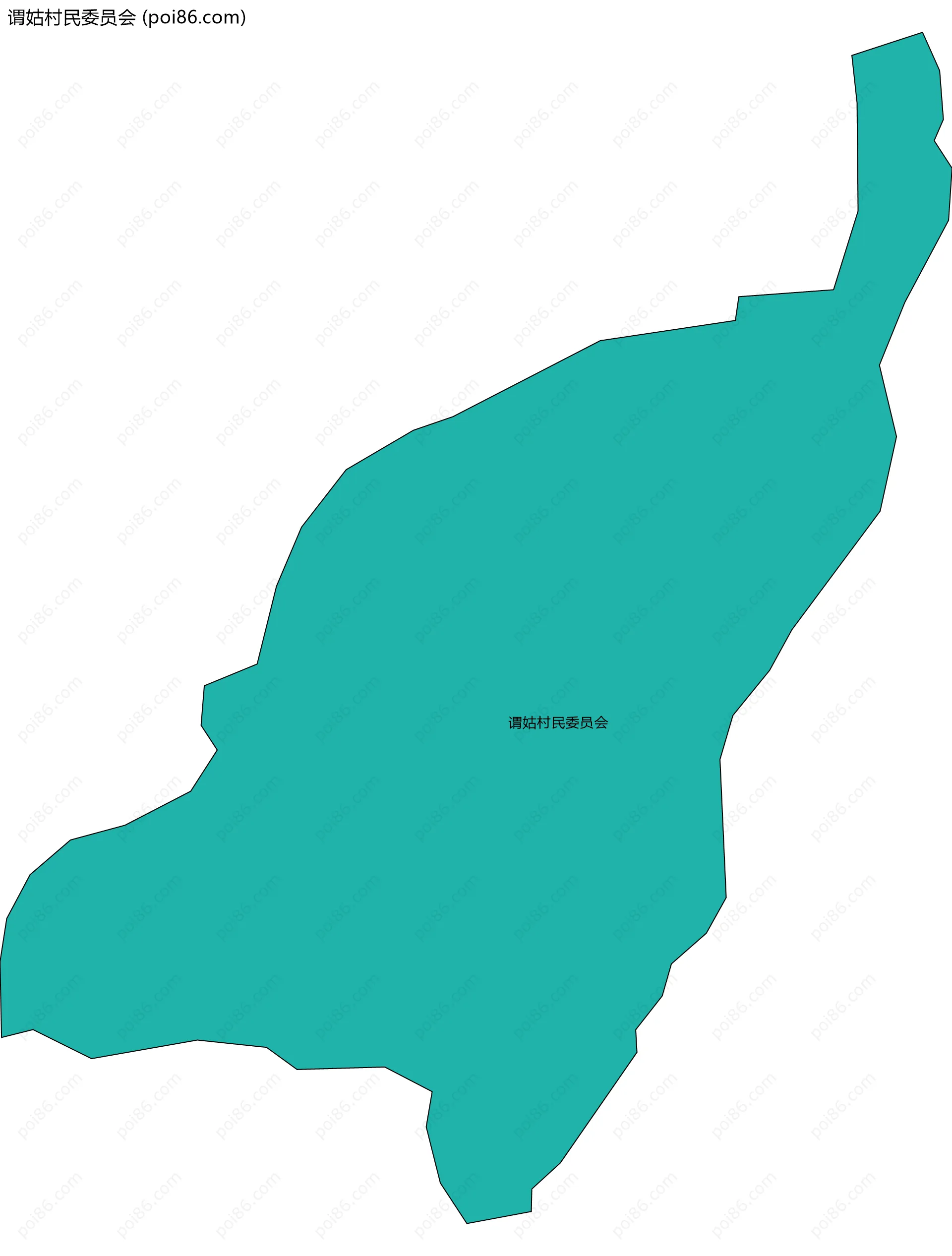 谓姑村民委员会边界地图