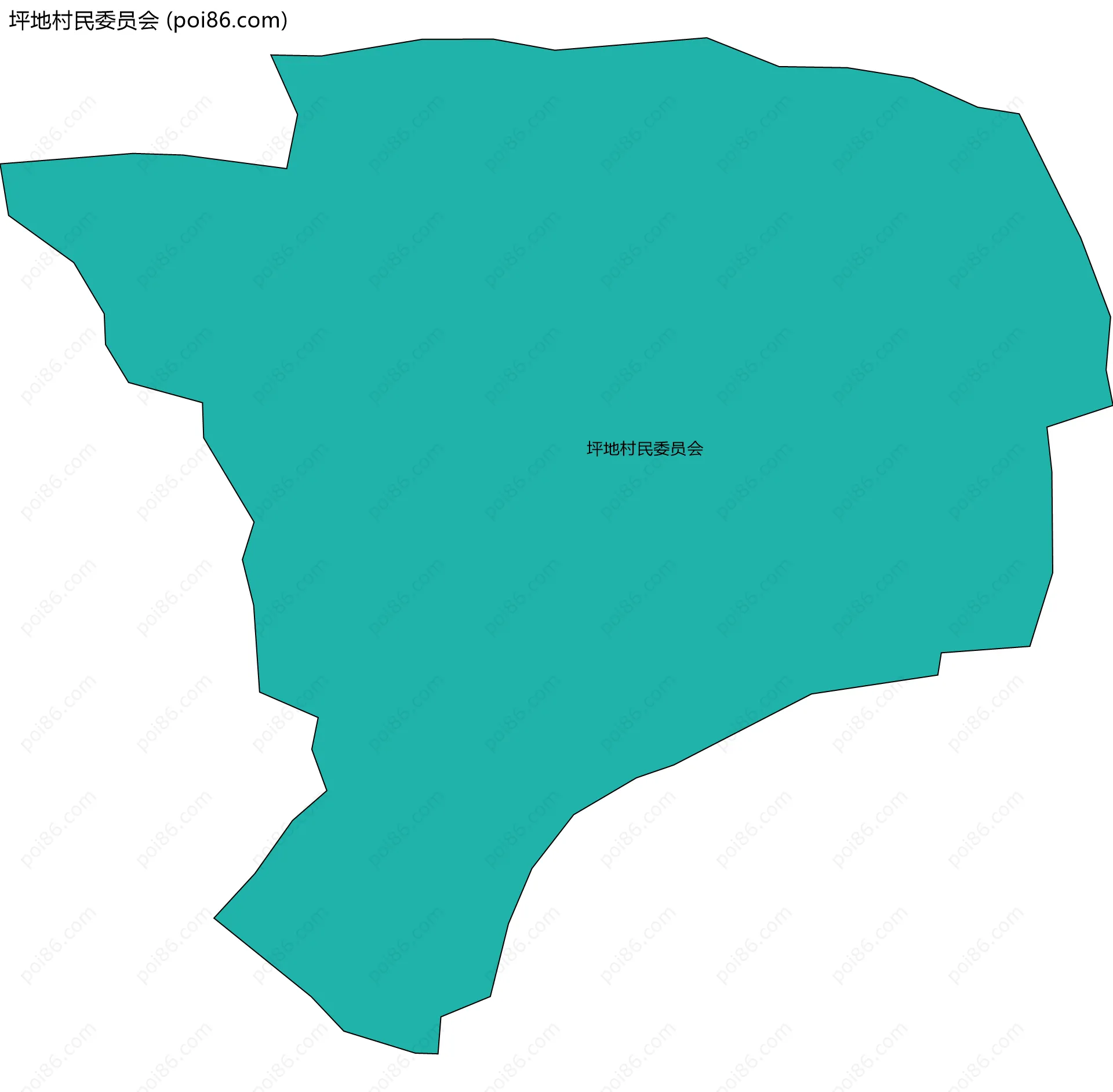 坪地村民委员会边界地图