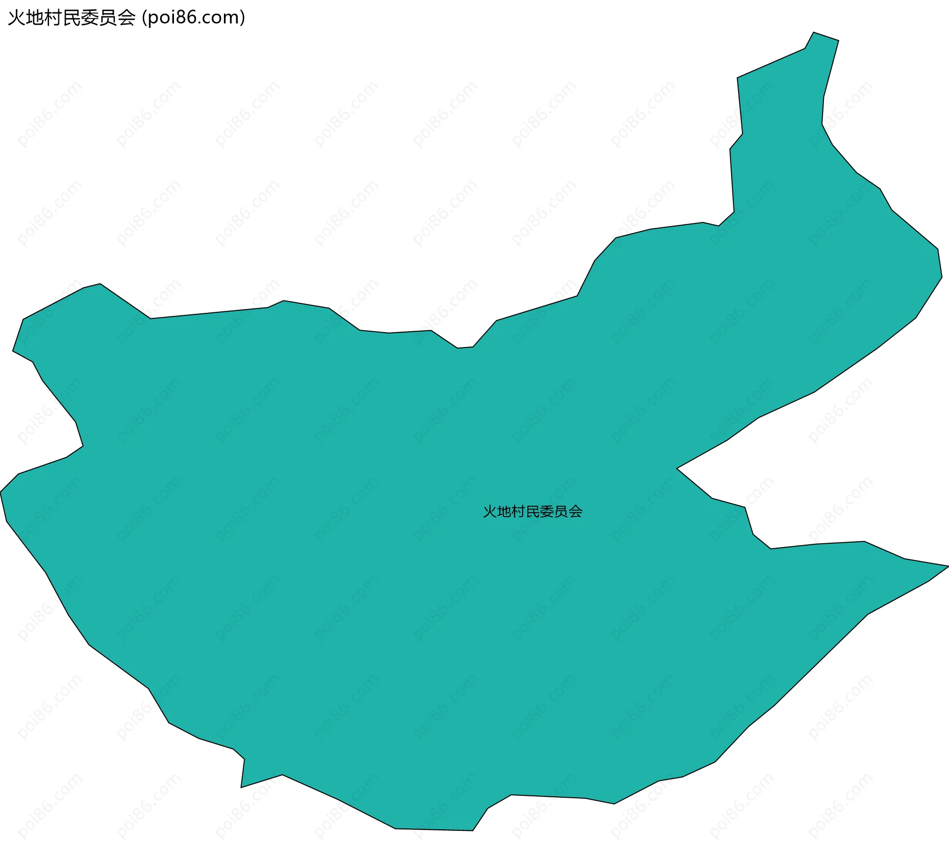 火地村民委员会边界地图