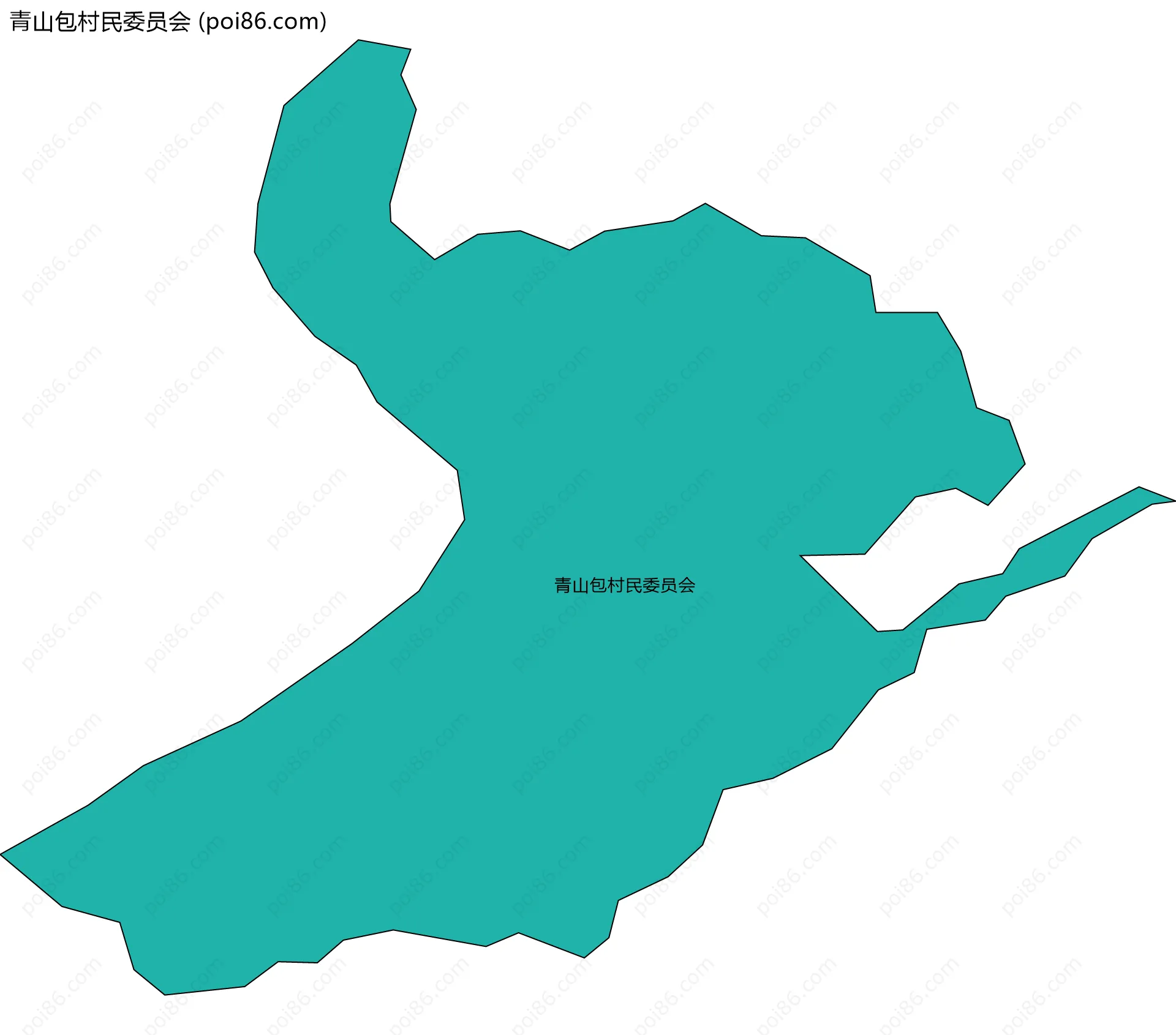 青山包村民委员会边界地图