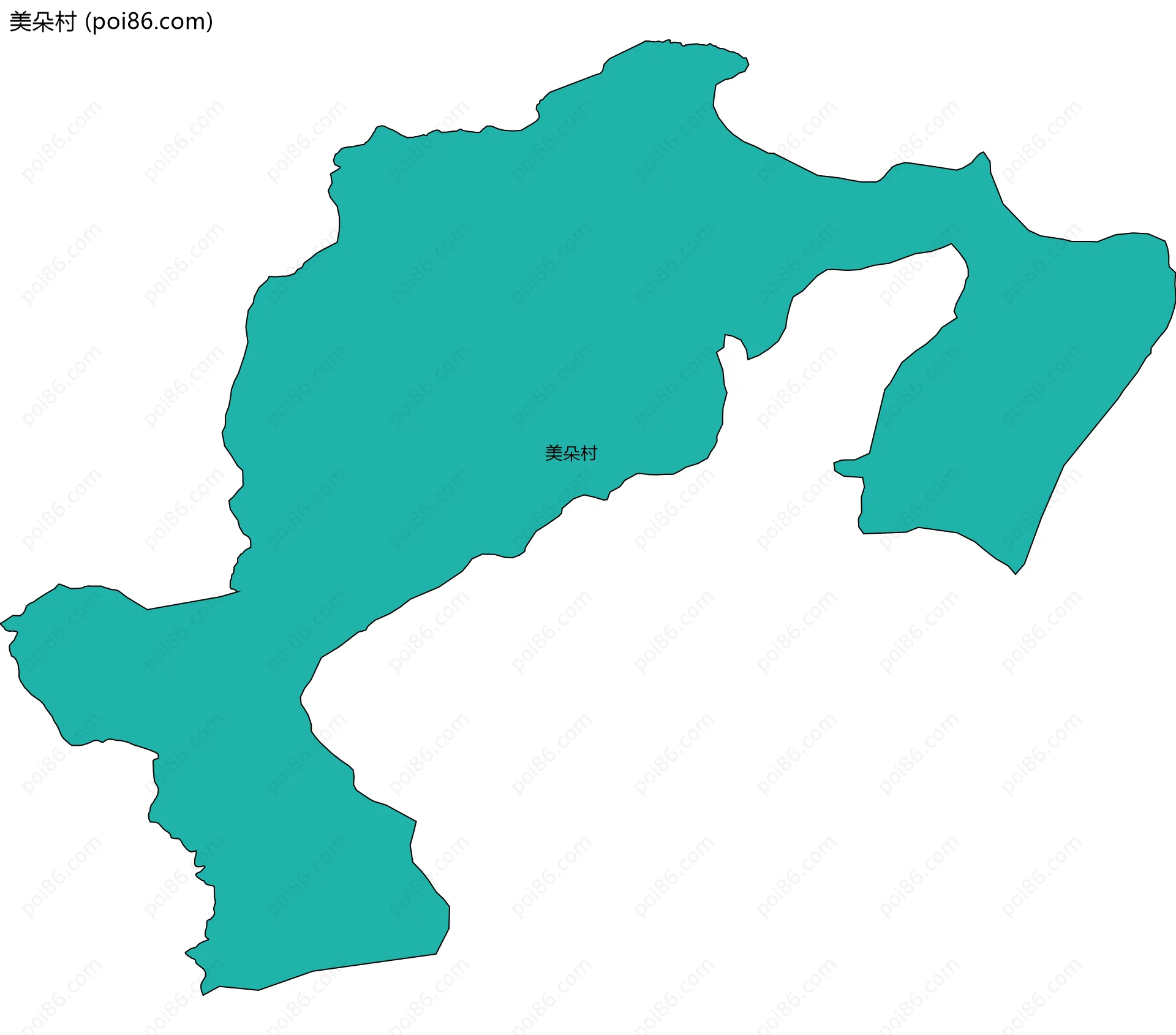 美朵村边界地图