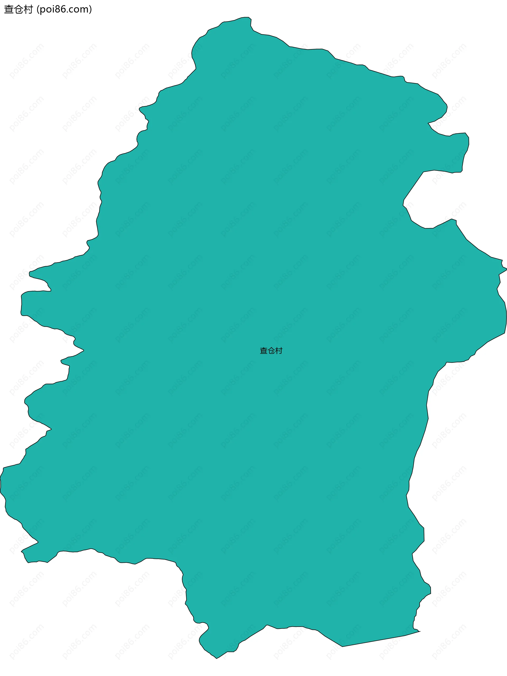 查仓村边界地图