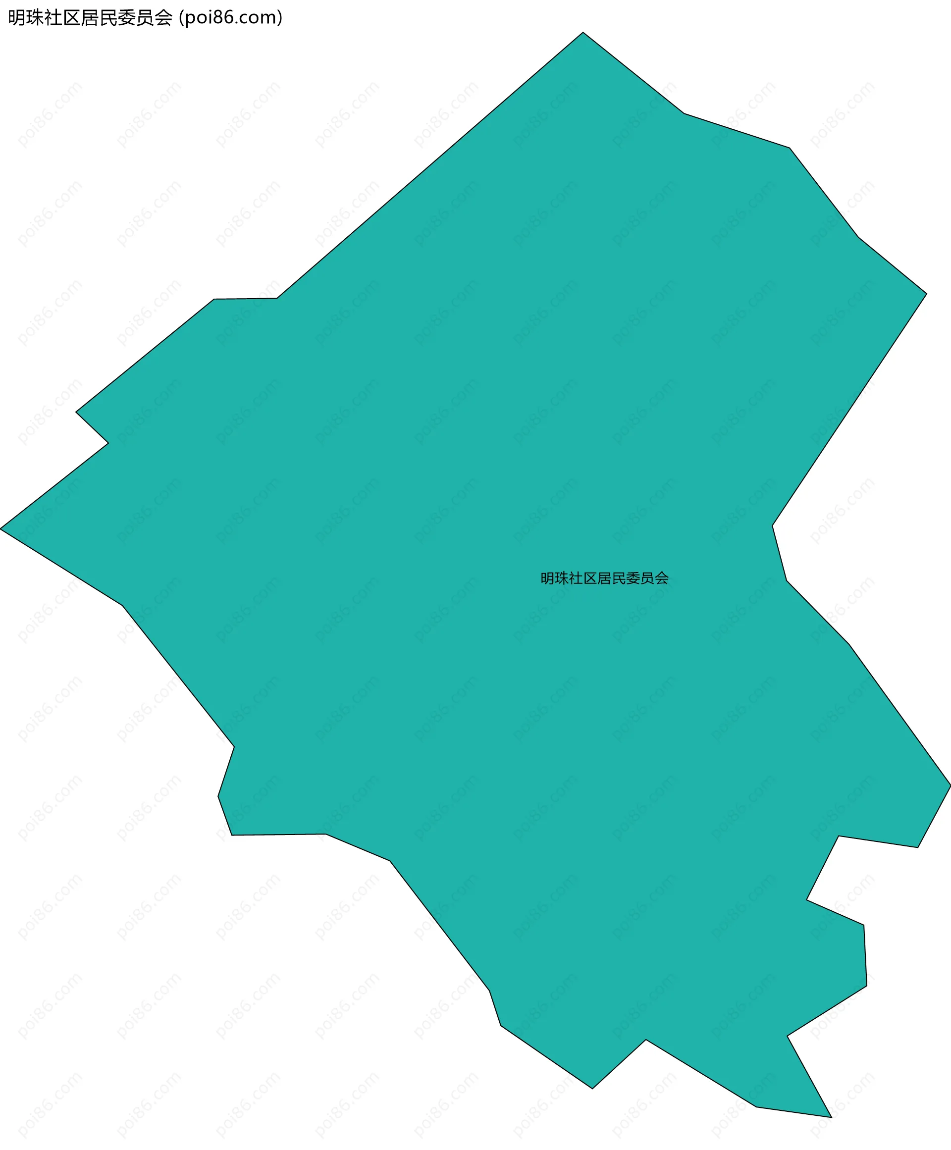 明珠社区居民委员会边界地图