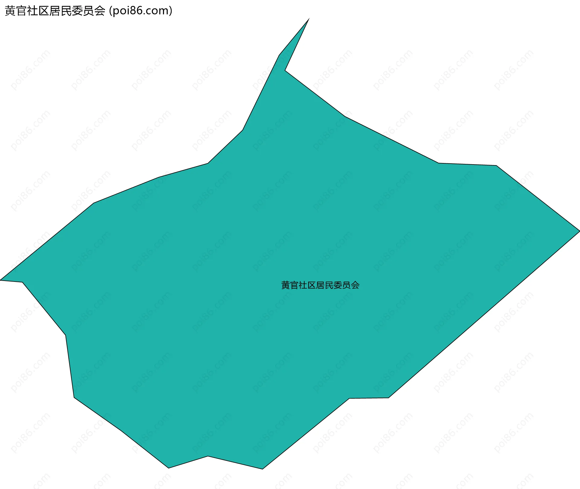 黄官社区居民委员会边界地图