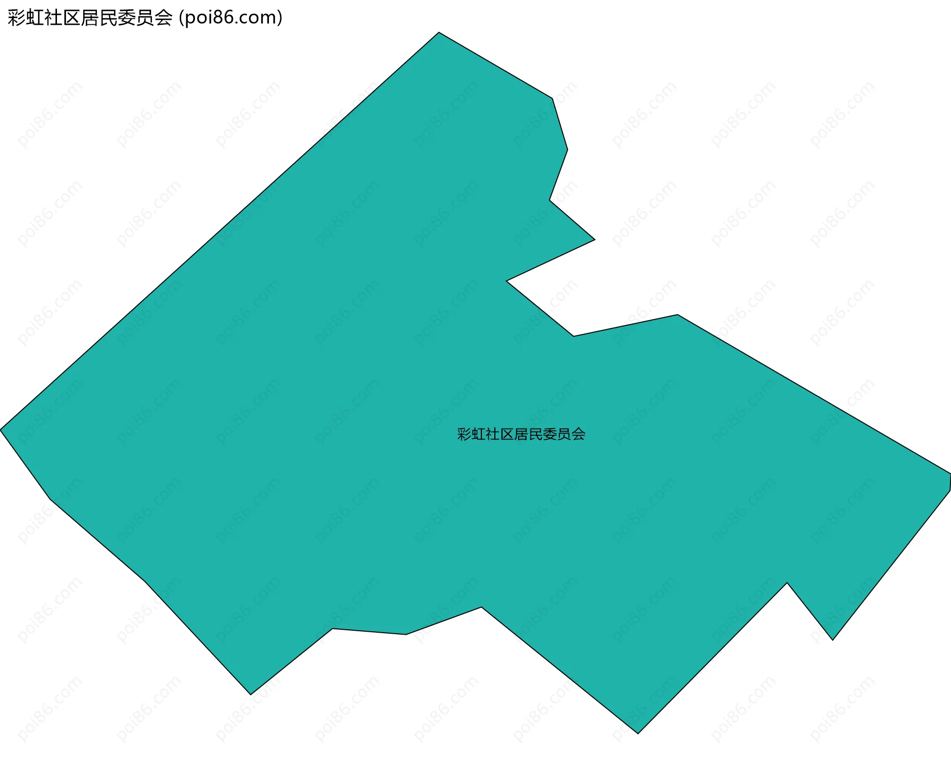 彩虹社区居民委员会边界地图