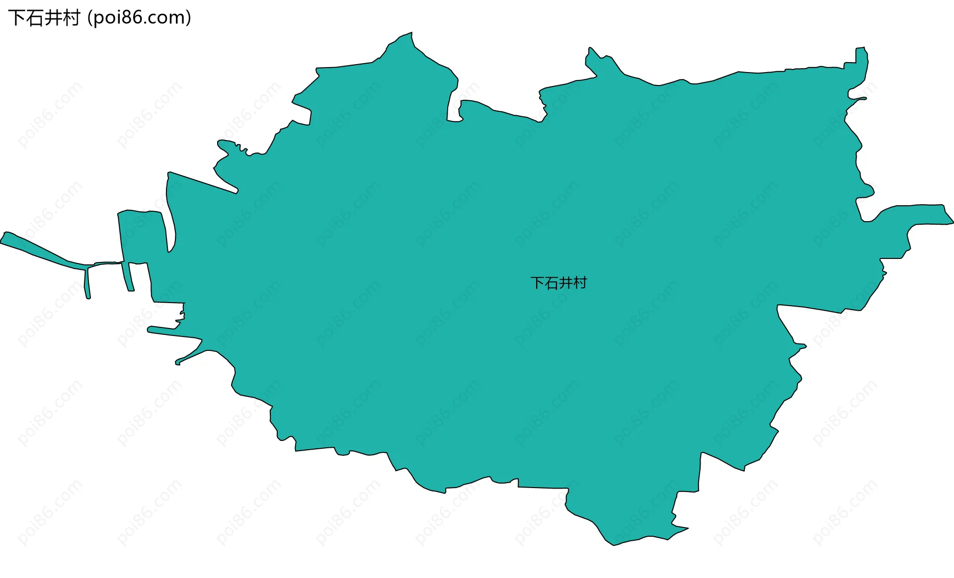 下石井村边界地图