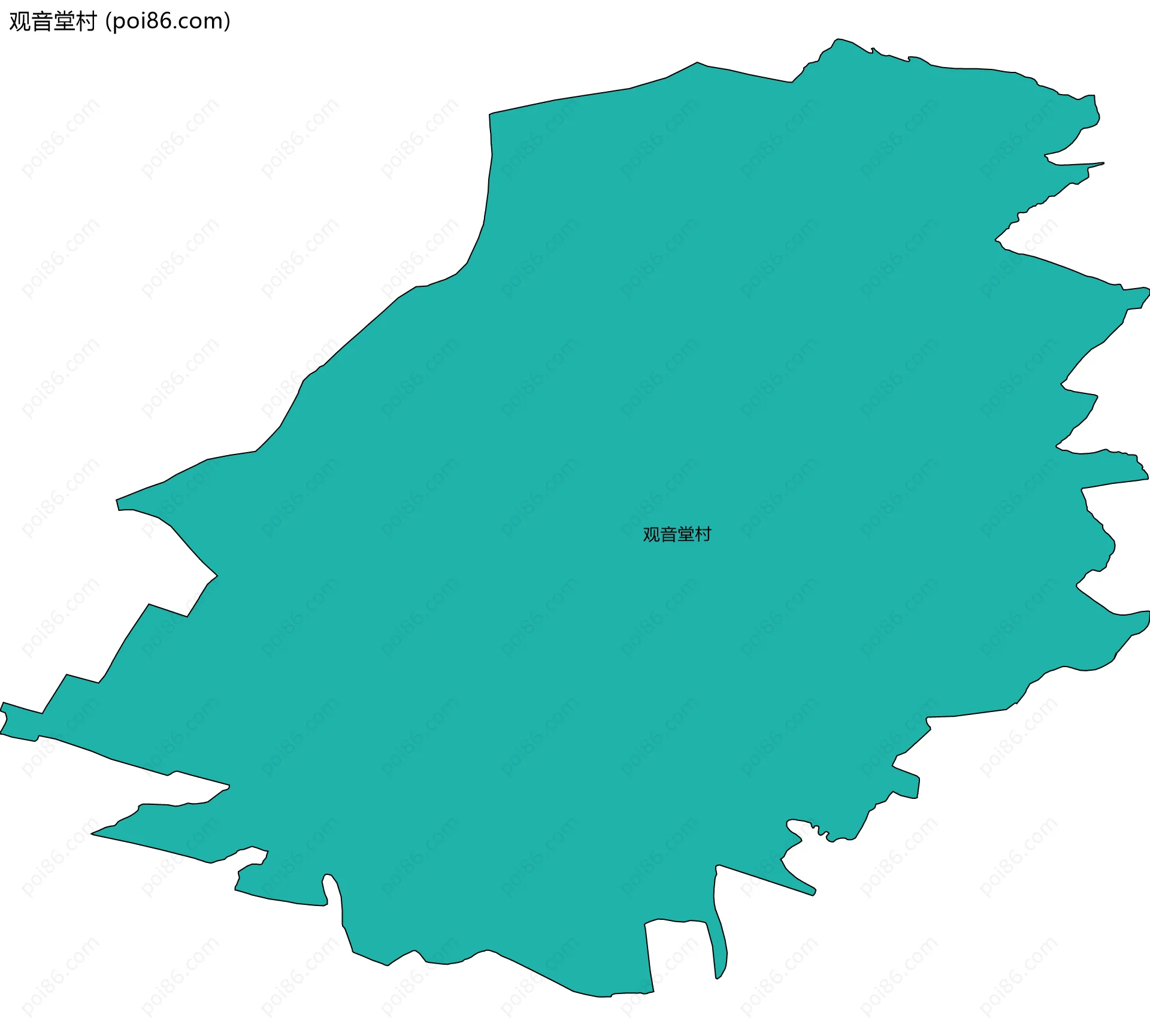 观音堂村边界地图