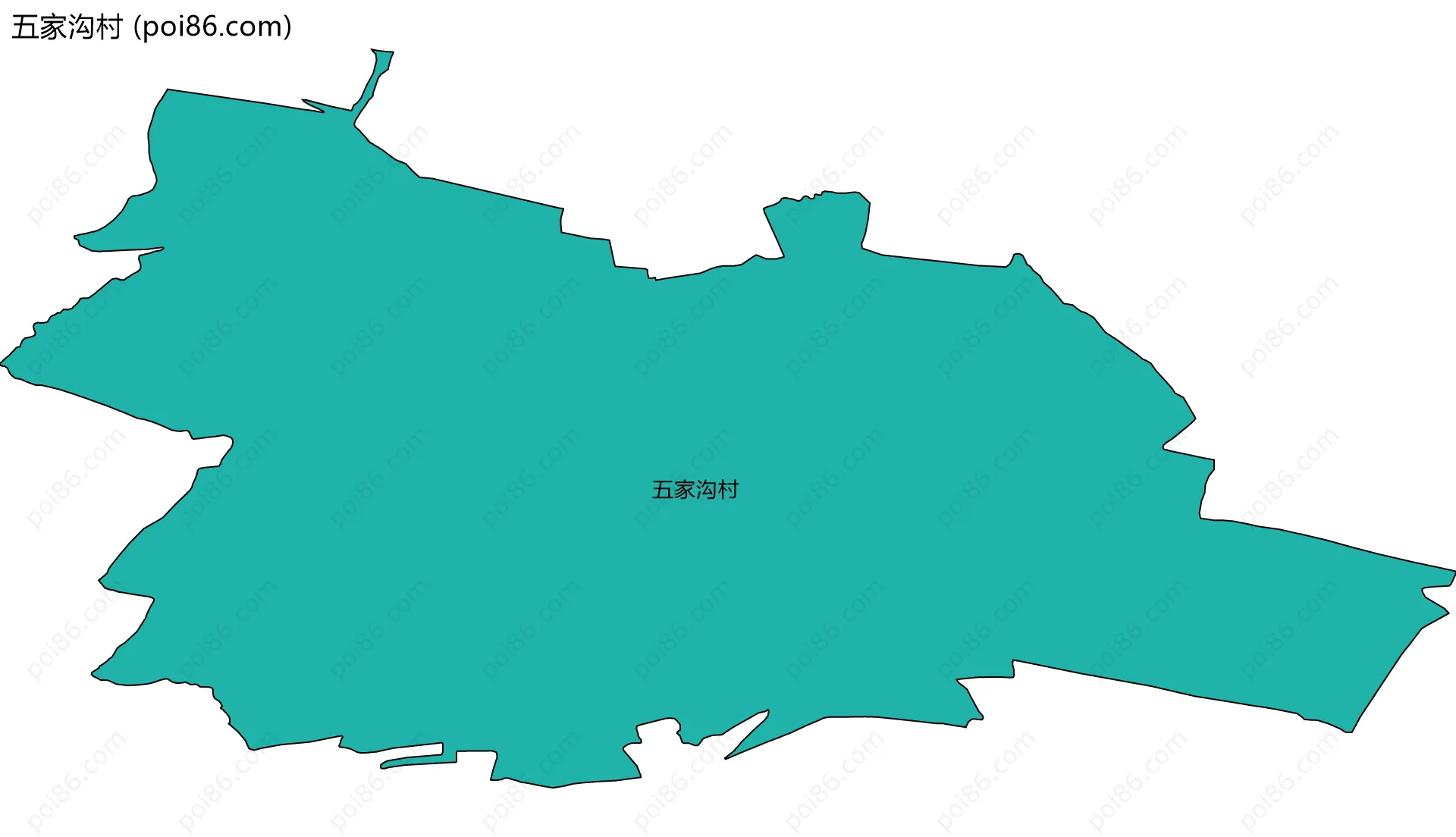 五家沟村边界地图