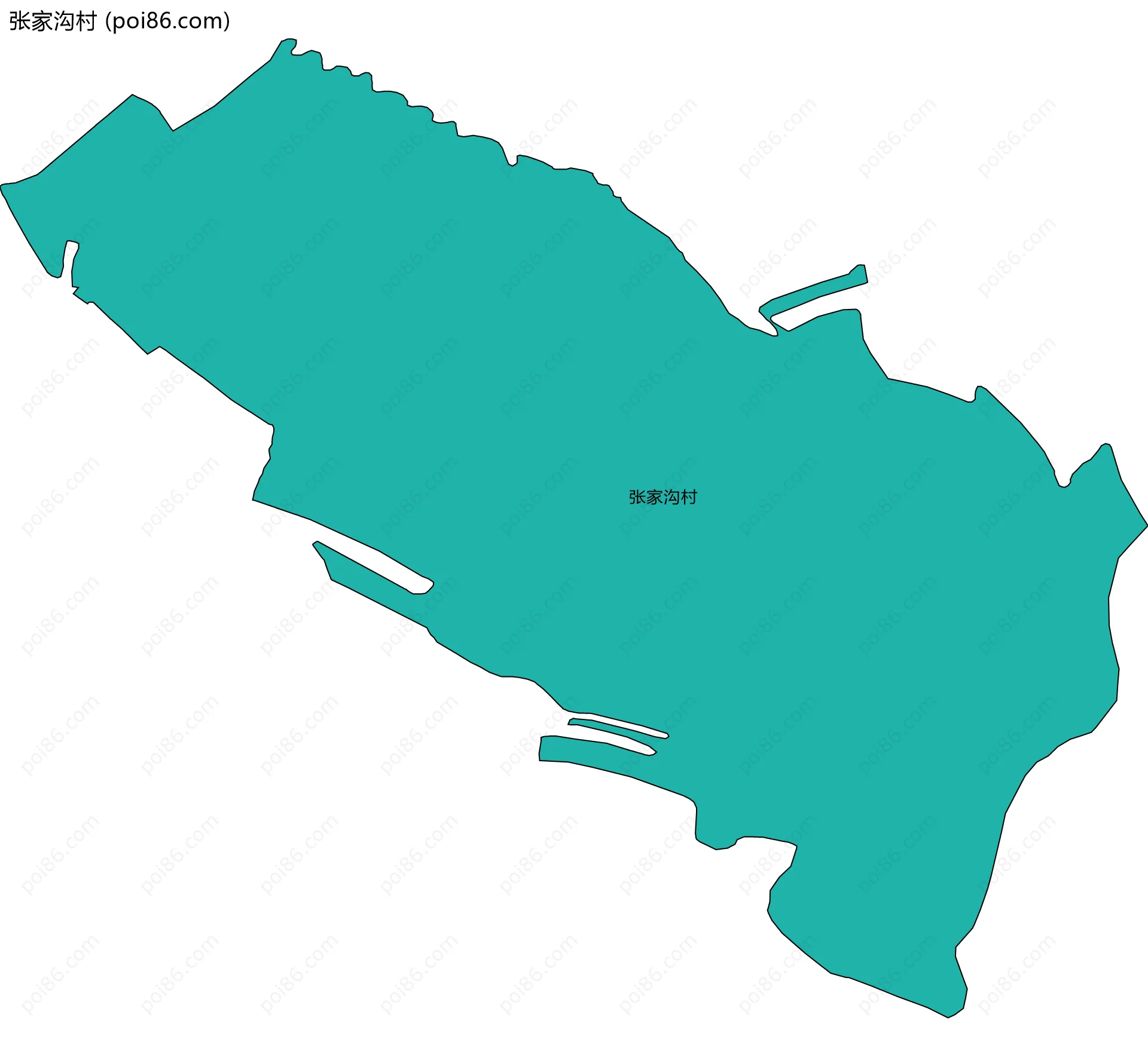 张家沟村边界地图