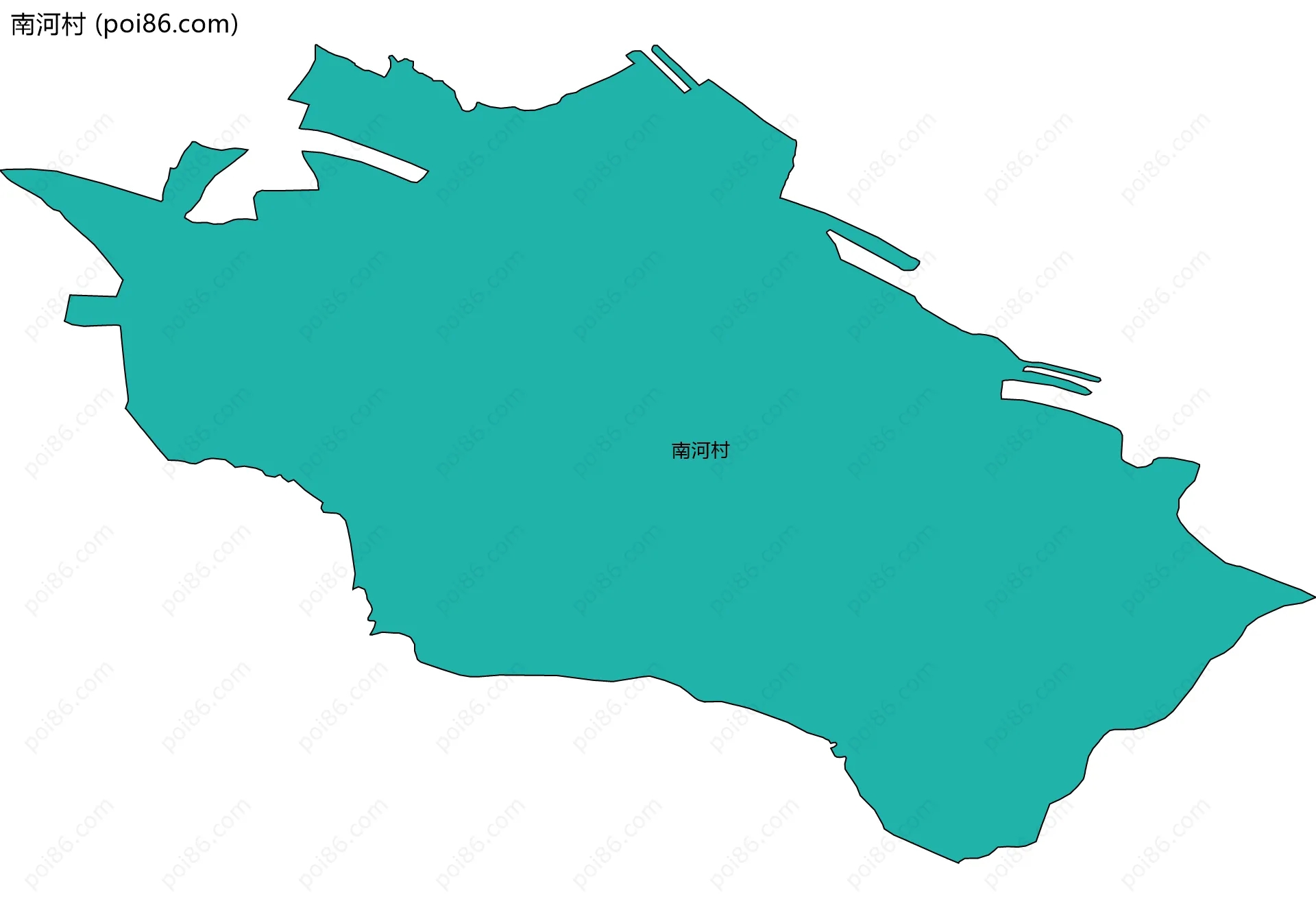 南河村边界地图