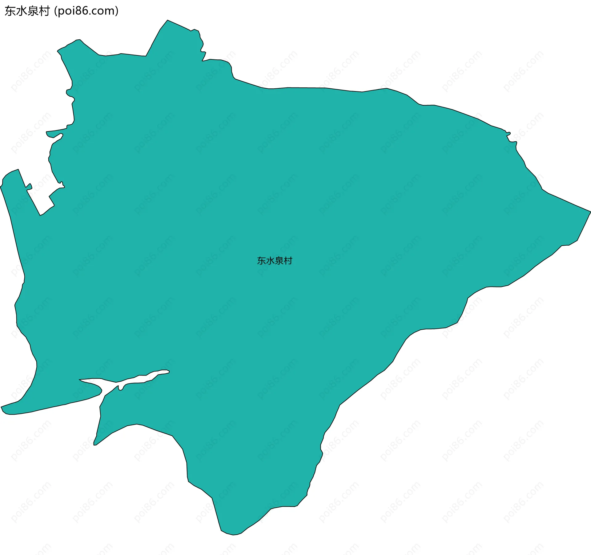 东水泉村边界地图