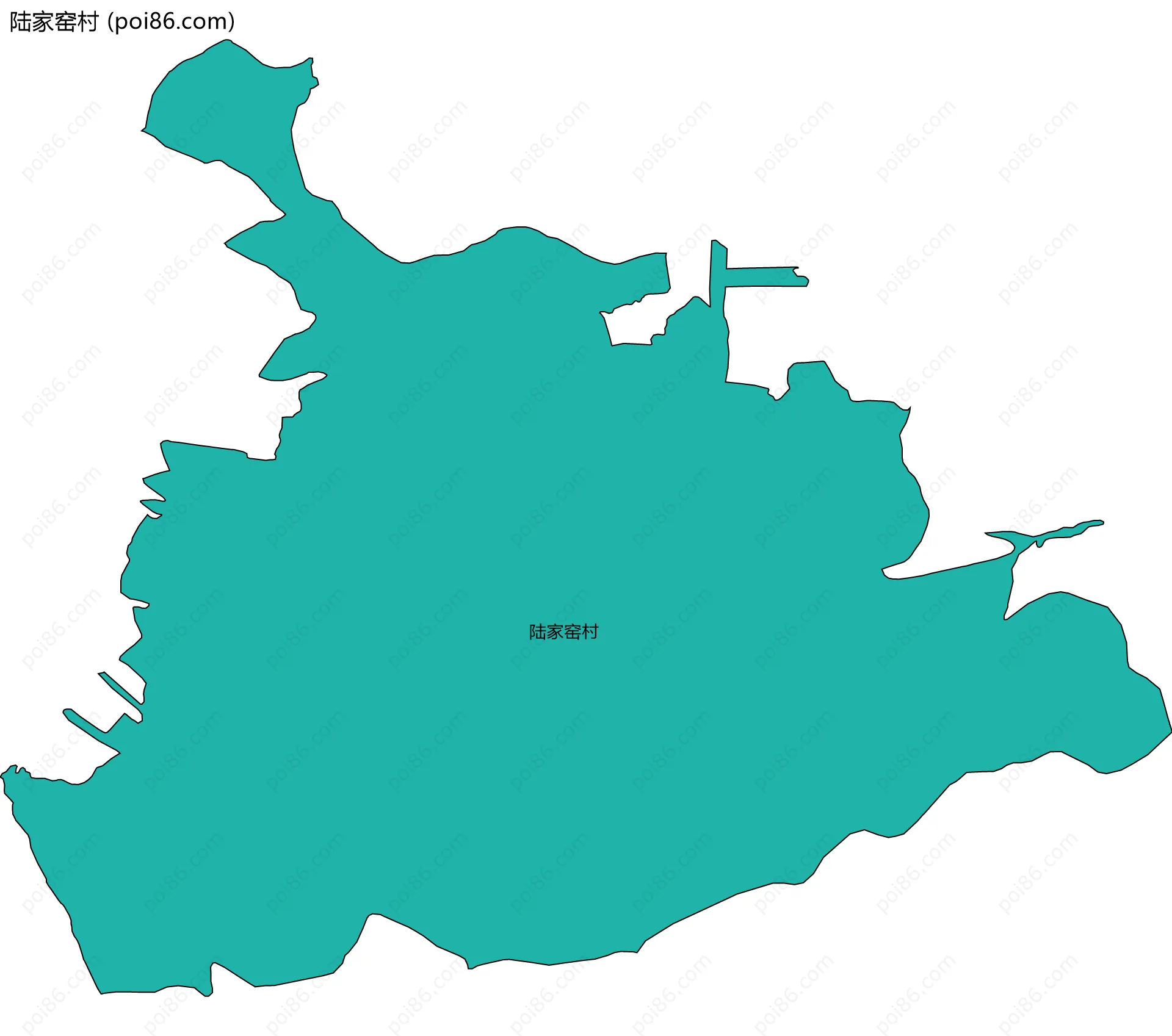 陆家窑村边界地图