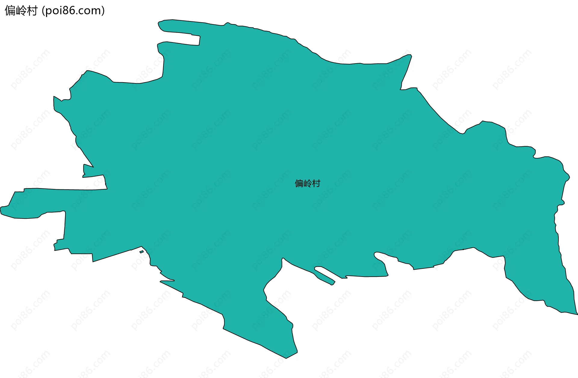 偏岭村边界地图