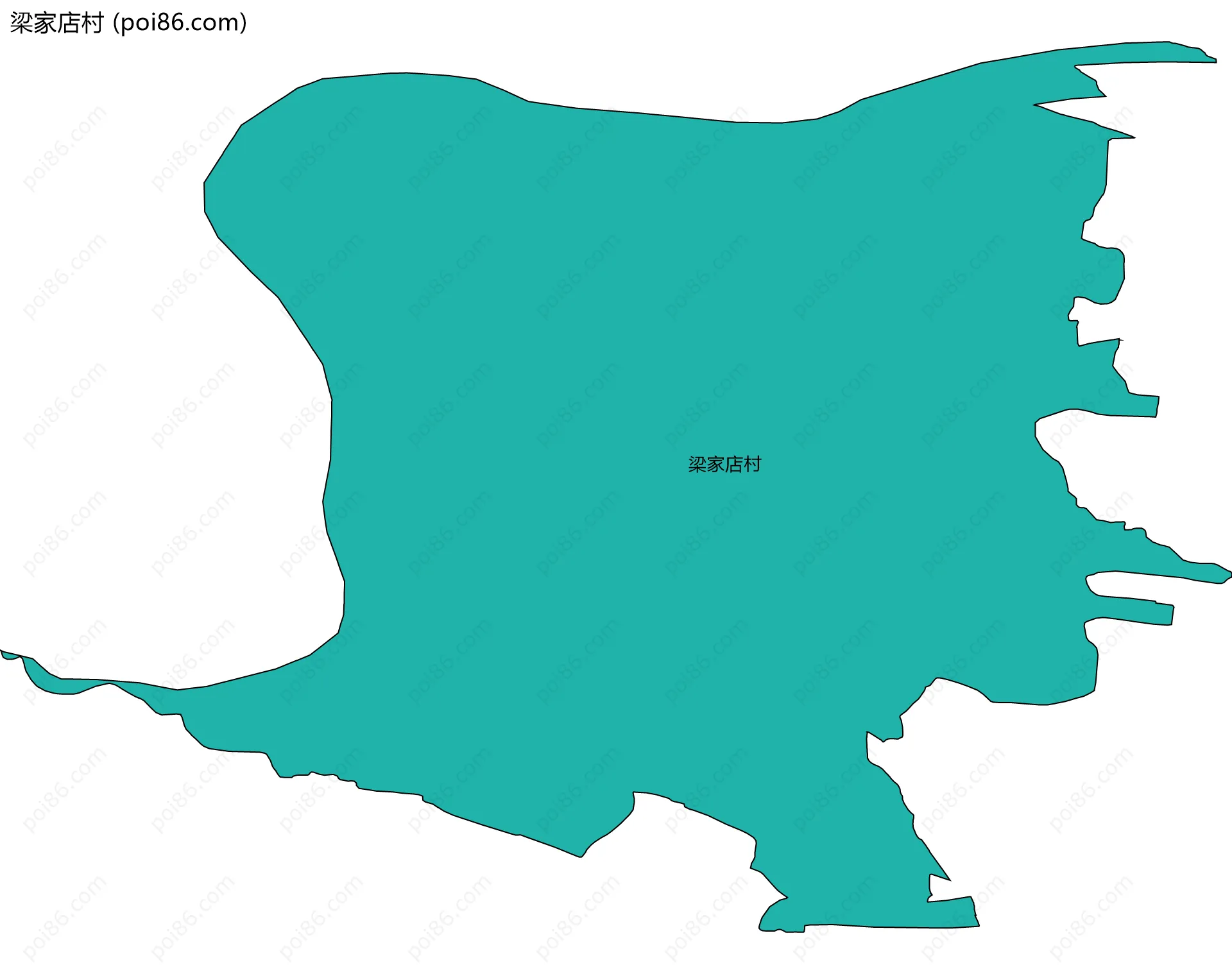 梁家店村边界地图