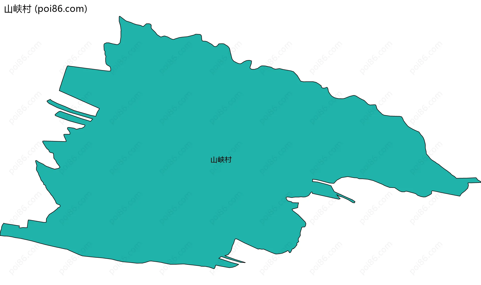 山峡村边界地图