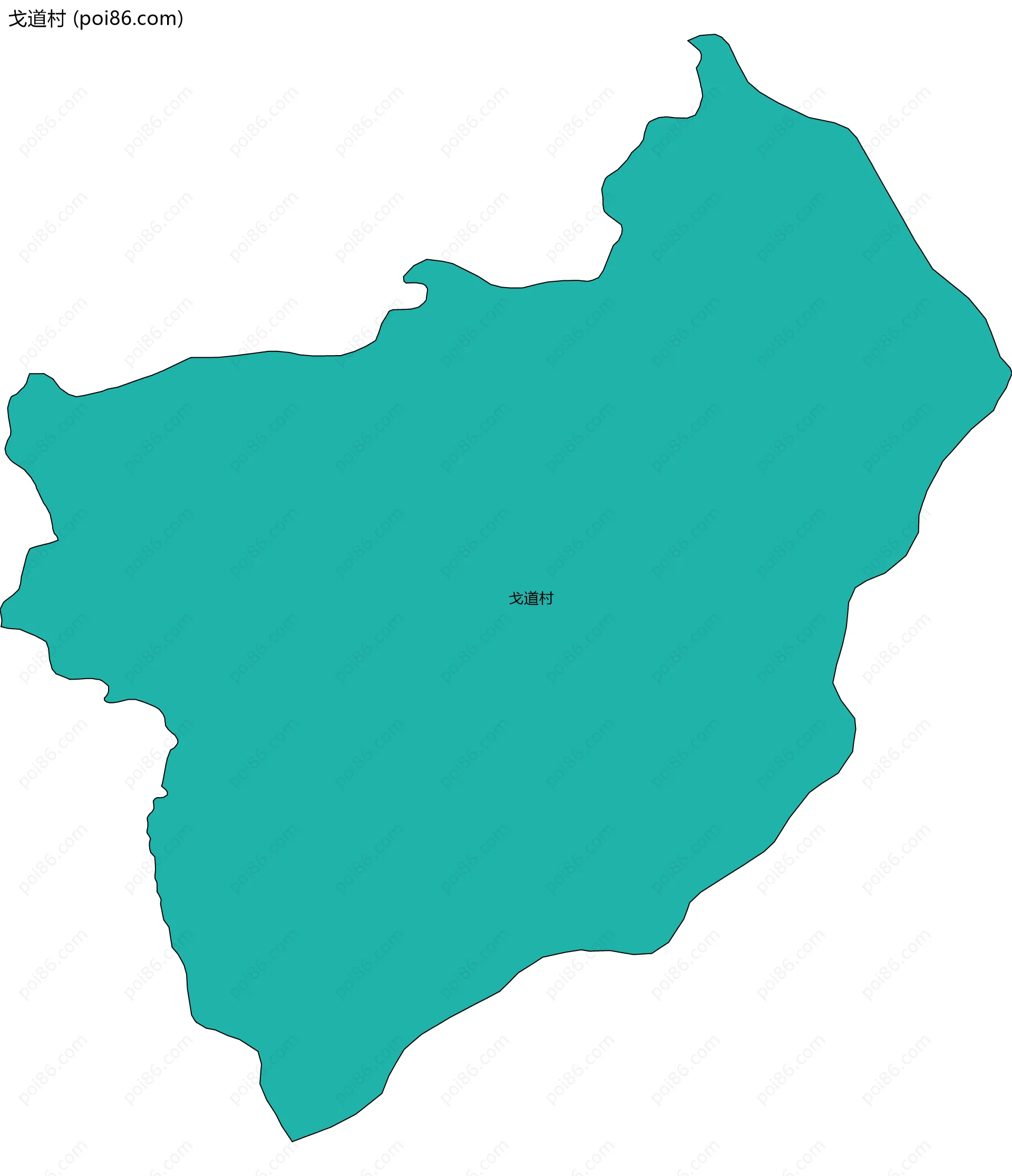 戈道村边界地图