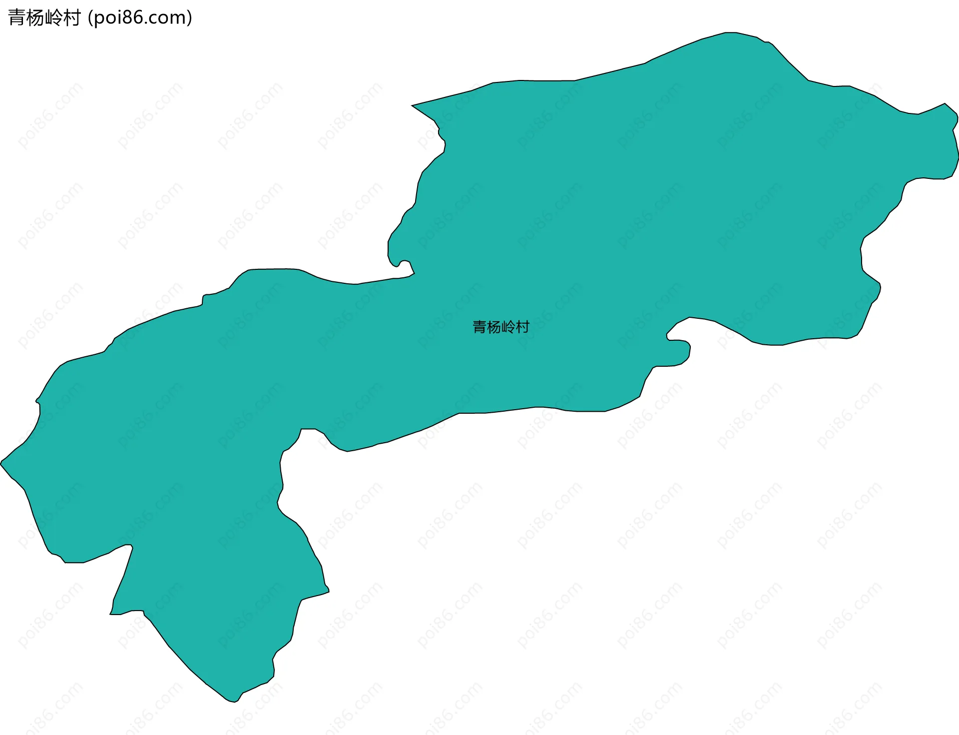青杨岭村边界地图